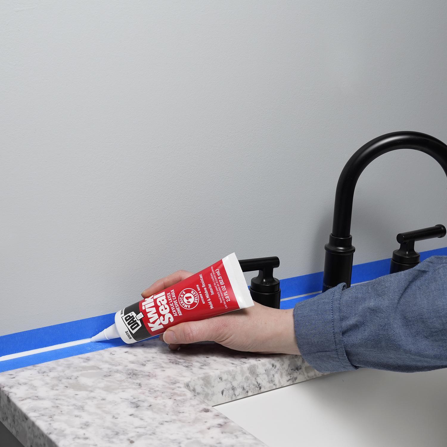 DAP Kwik Seal White Acrylic Latex Kitchen and Bath Adhesive Caulk 2.8 oz