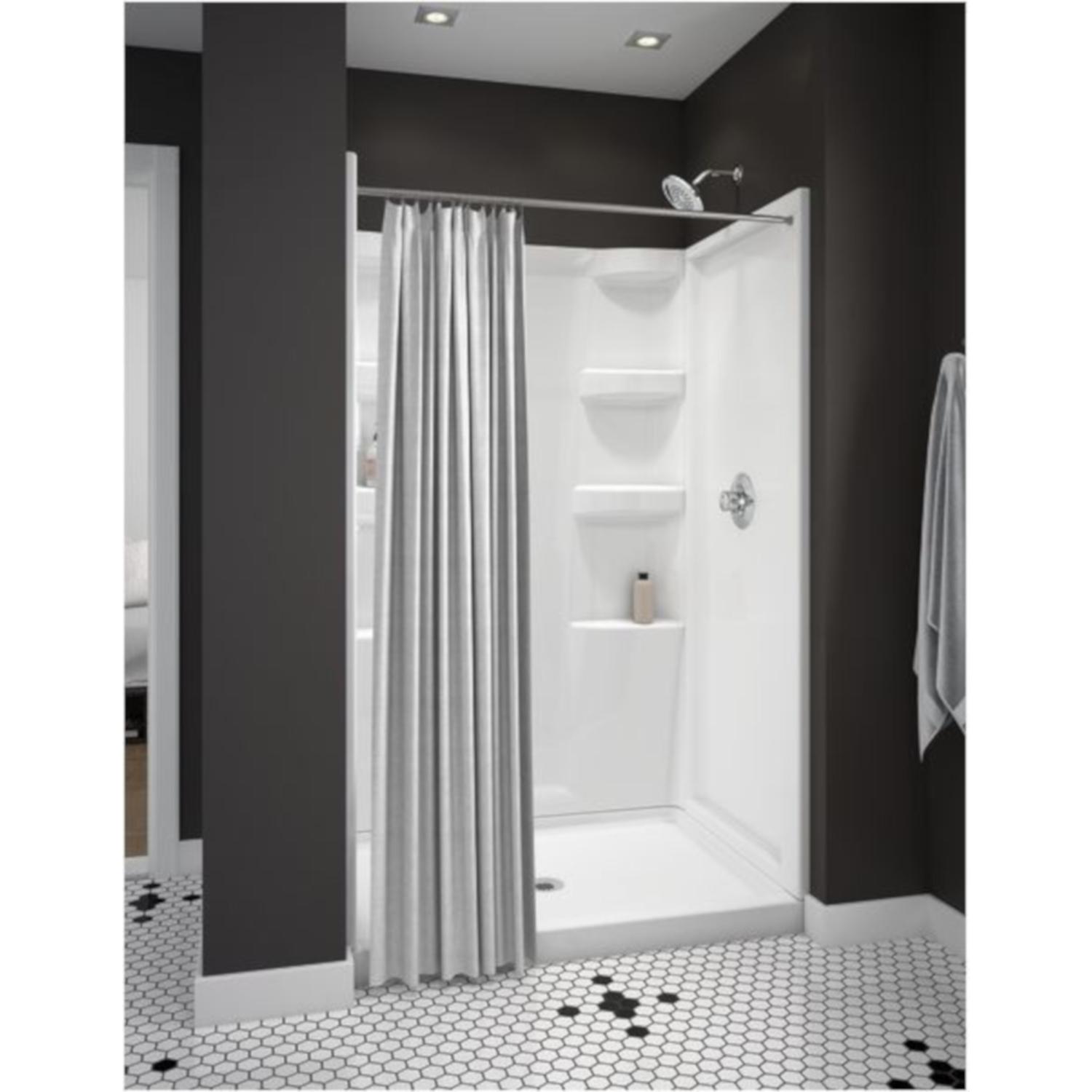 Delta Hycroft 73.5 in. H X 34 in. W X 48 in. L White Shower Surround