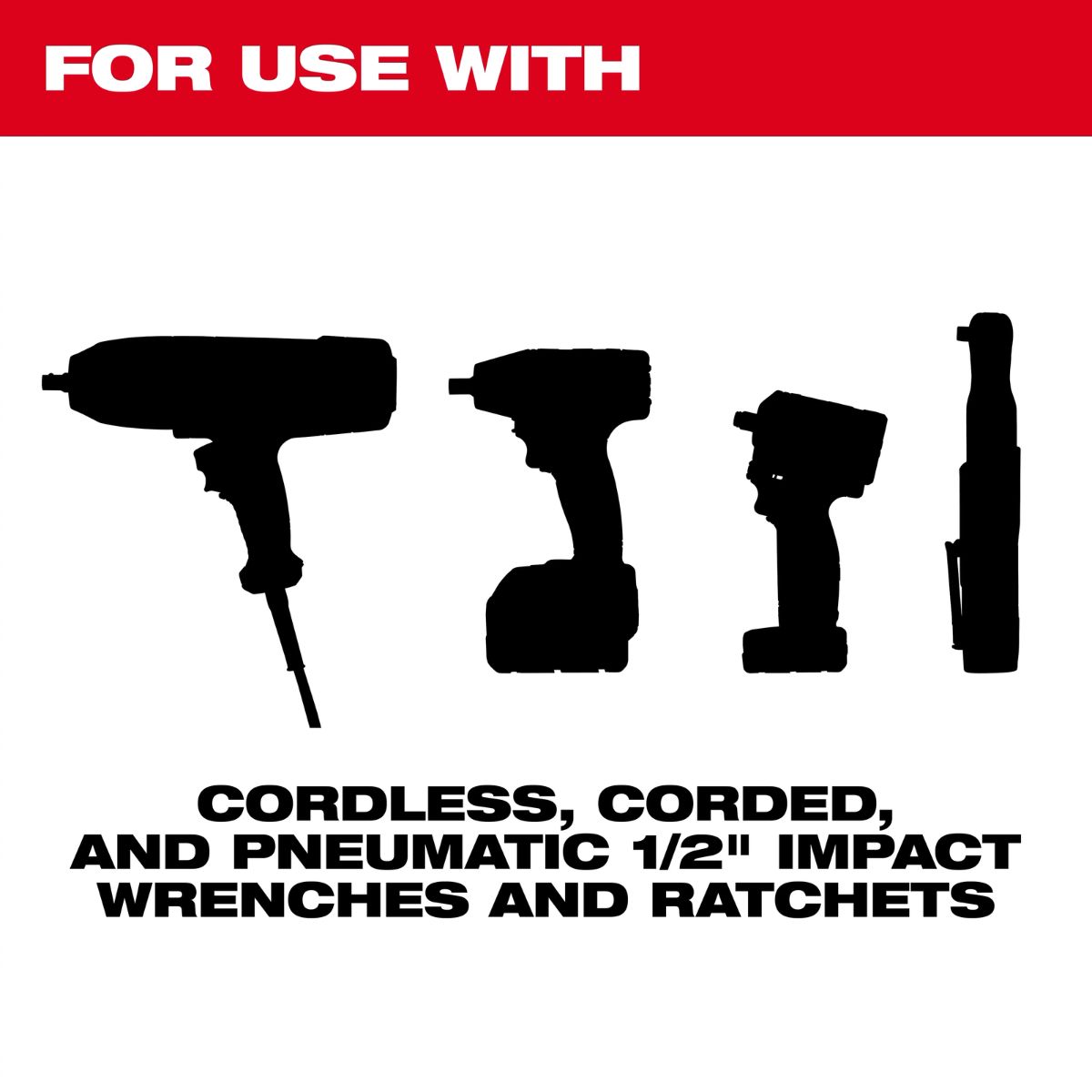 Milwaukee 12 Pieces SHOCKWAVE Impact Duty 1/2 in. Drive SAE Deep 6 Point Socket Set