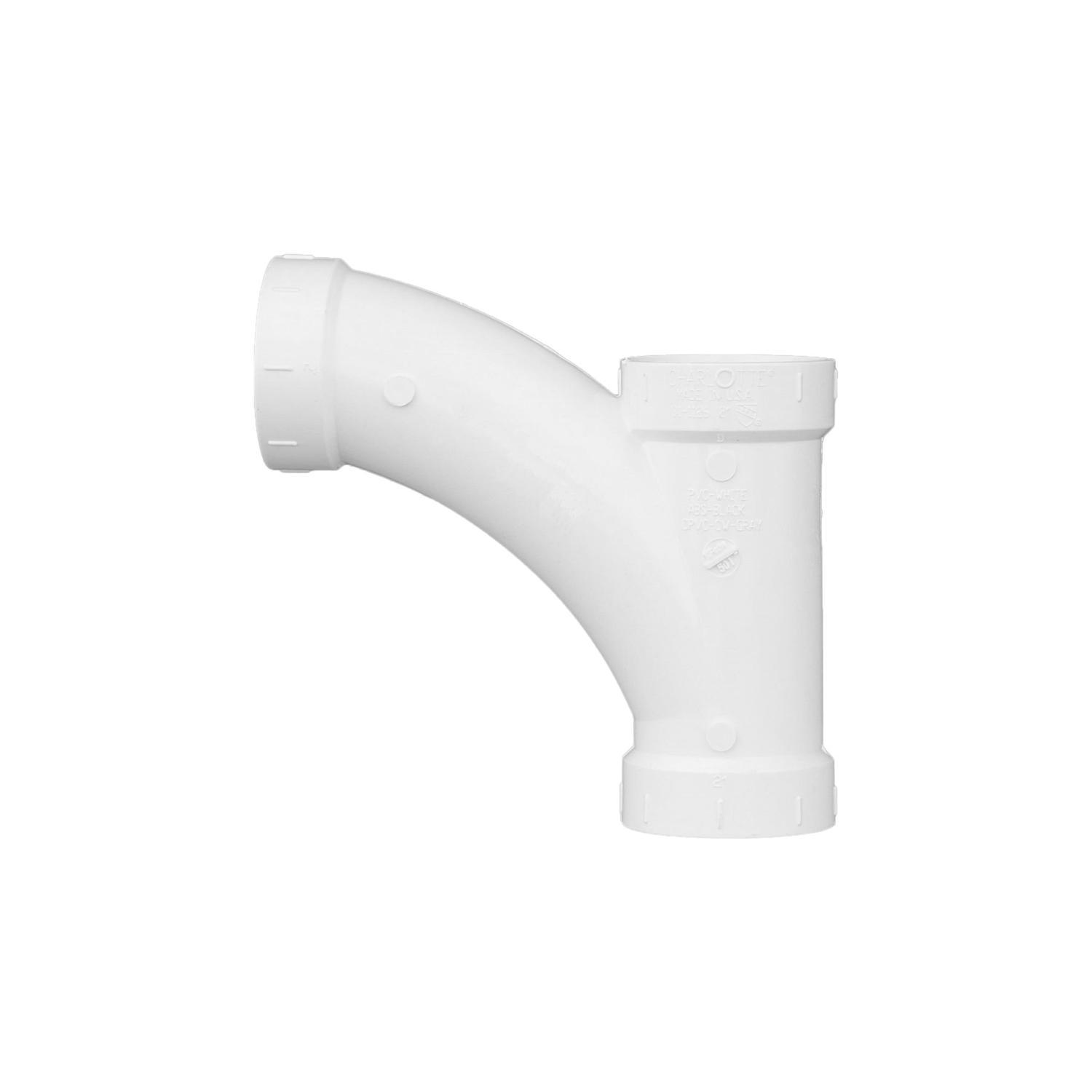 Charlotte Pipe Schedule 40 2 in. Hub X 2 in. D Hub PVC Long Turn Wye 1 pk