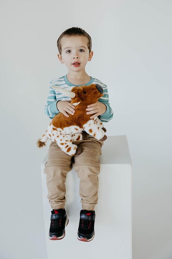 The Petting Zoo Longhorn Stuffed Animal Plushie, Gifts for Kids, Wild Onez Wildlife Animals, Longhorn Plush Toy 12 in.