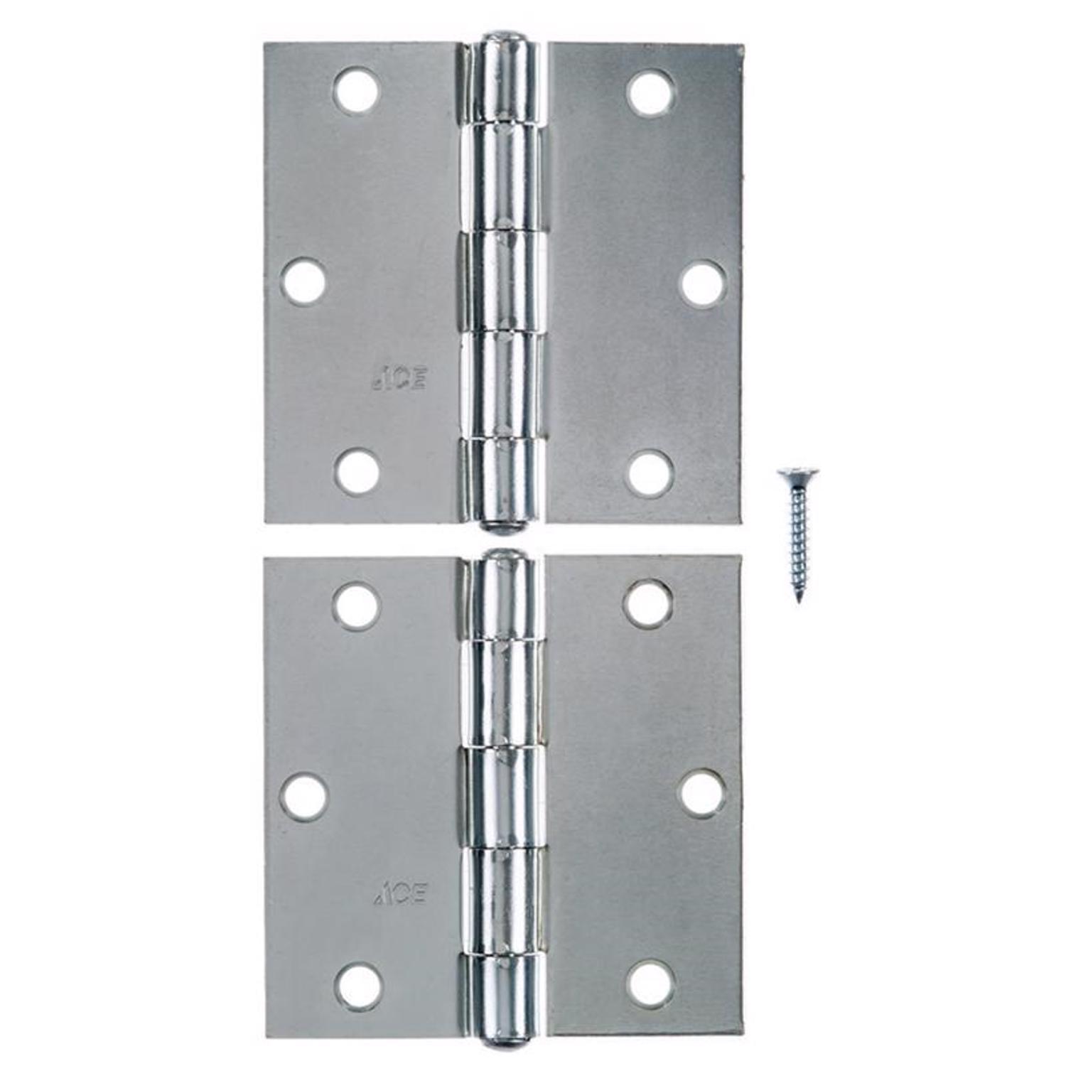 Ace 3-1/2 in. L Zinc-Plated Broad Hinge 2 pk