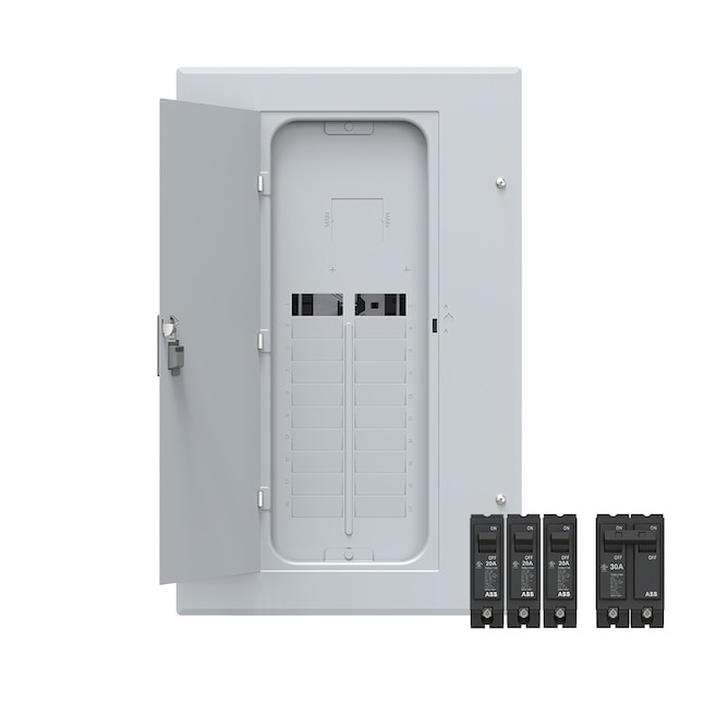 ABB ReliaHome P-Series 100 -Amp 20 -Spaces 40 -Circuit Indoor Main Breaker Plug-On Neutral Load Center (Value Pack)