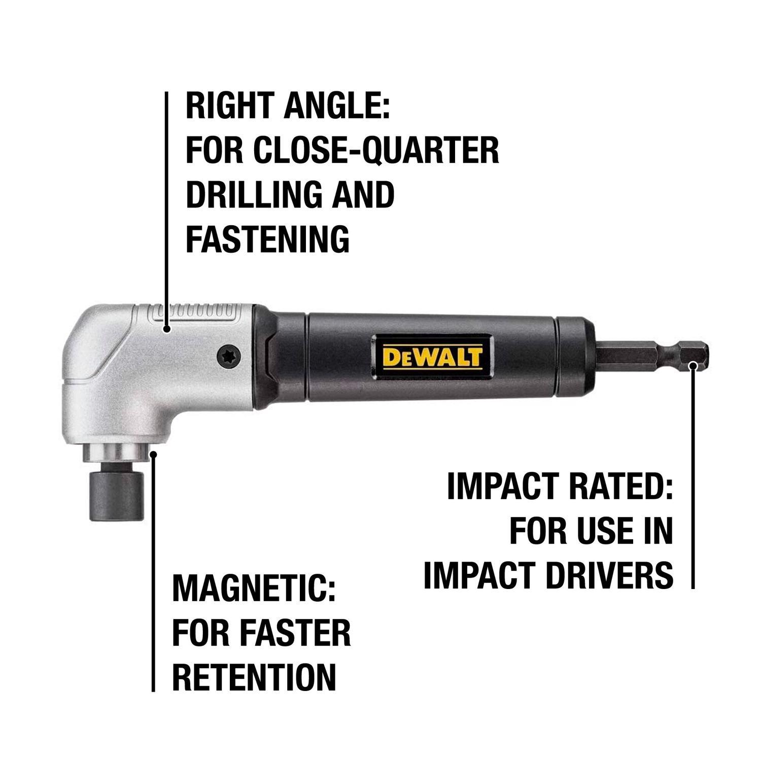 DeWalt Impact Ready Metal Right Angle Drill Attachment 1 pk