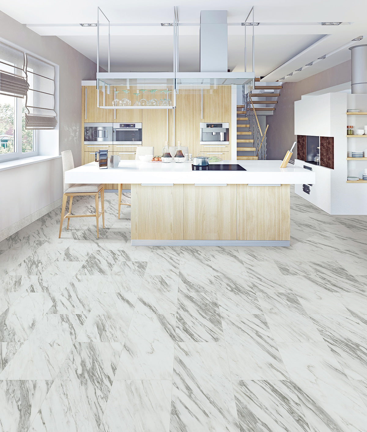 Emcore 12 Mil 12x24 5ММ Vinyl Tile Reign Milk