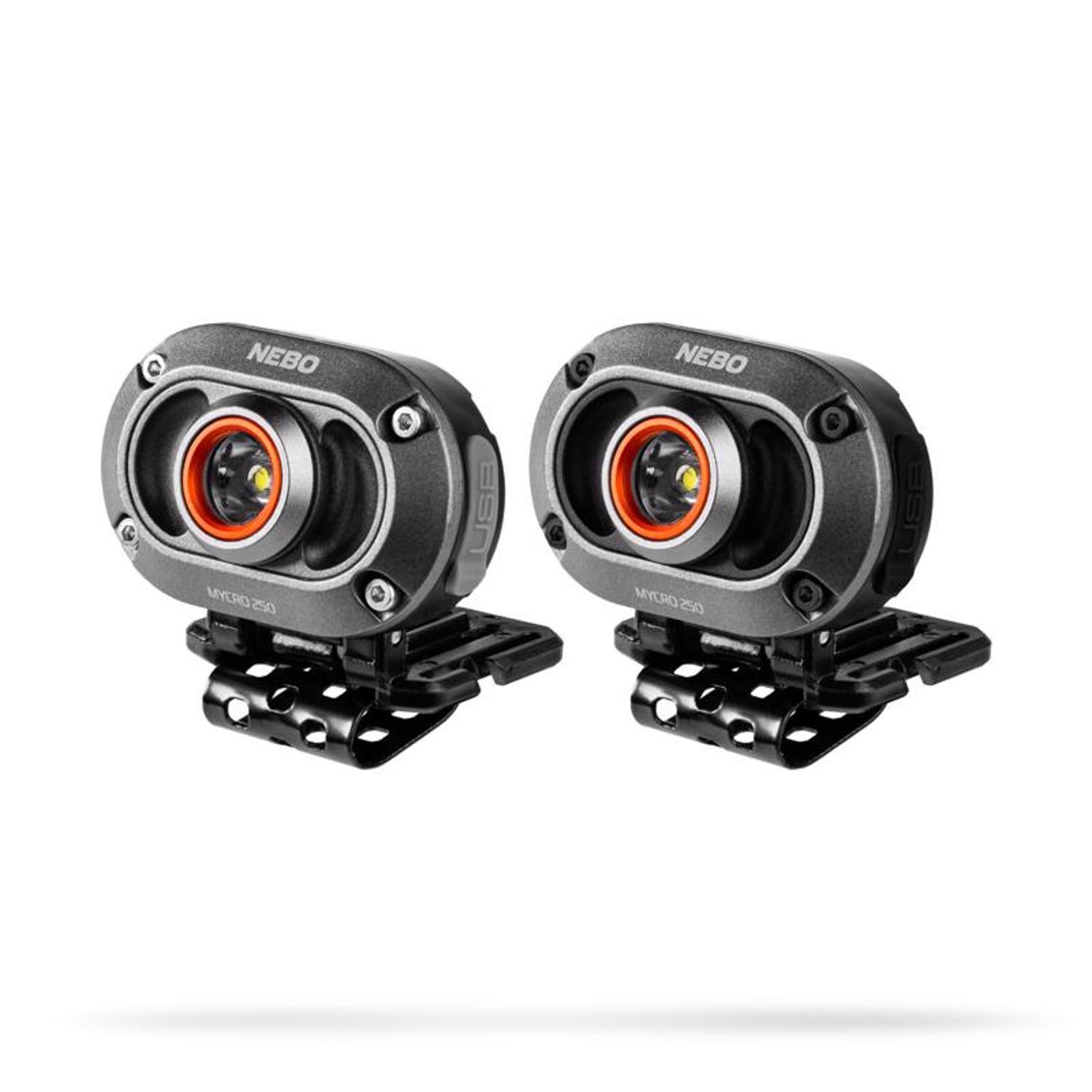 NEBO Mycro 250 lm Black/Gray LED Rechargeable Head Lamp