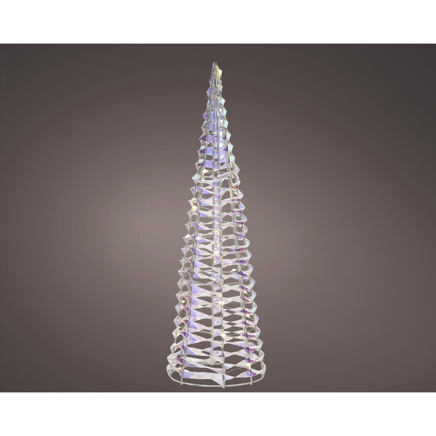 Lumineo LED Iridescent Cone tree Table Decor 3 ft.
