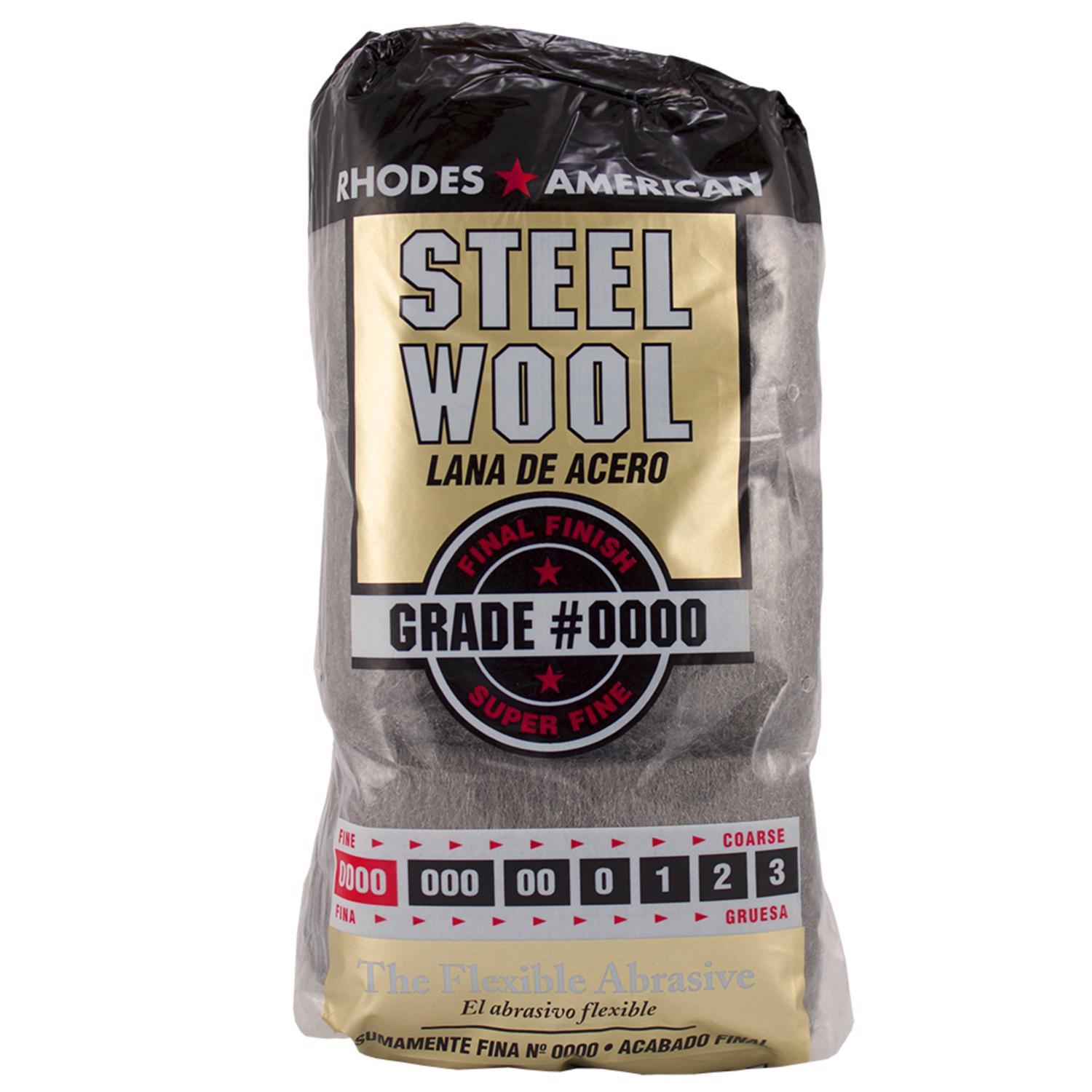 Rhodes American 0000 Grade Super Fine Steel Wool Pad 12 pk