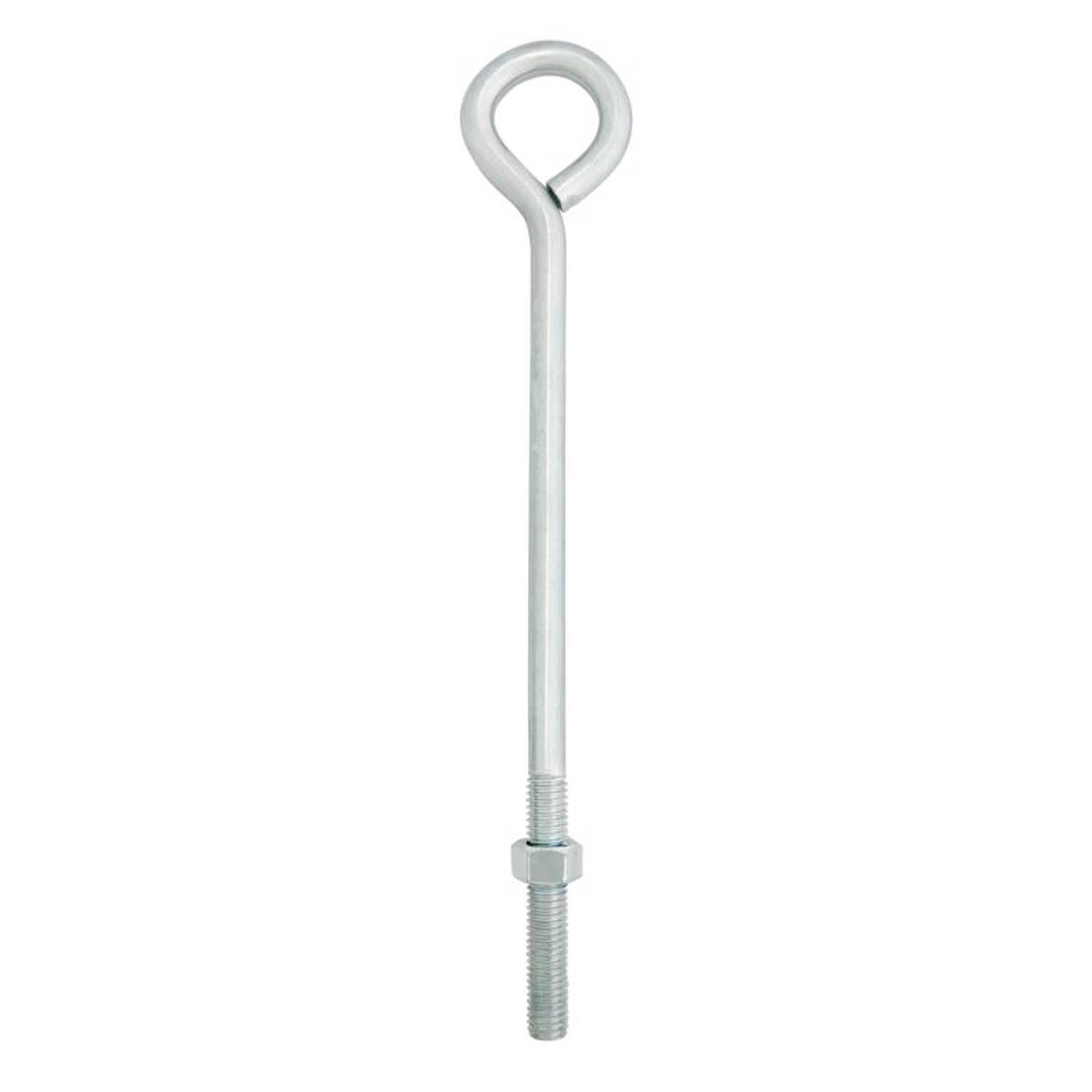Hampton 1/2 in. X 12 in. L Zinc-Plated Steel Eyebolt Nut Included