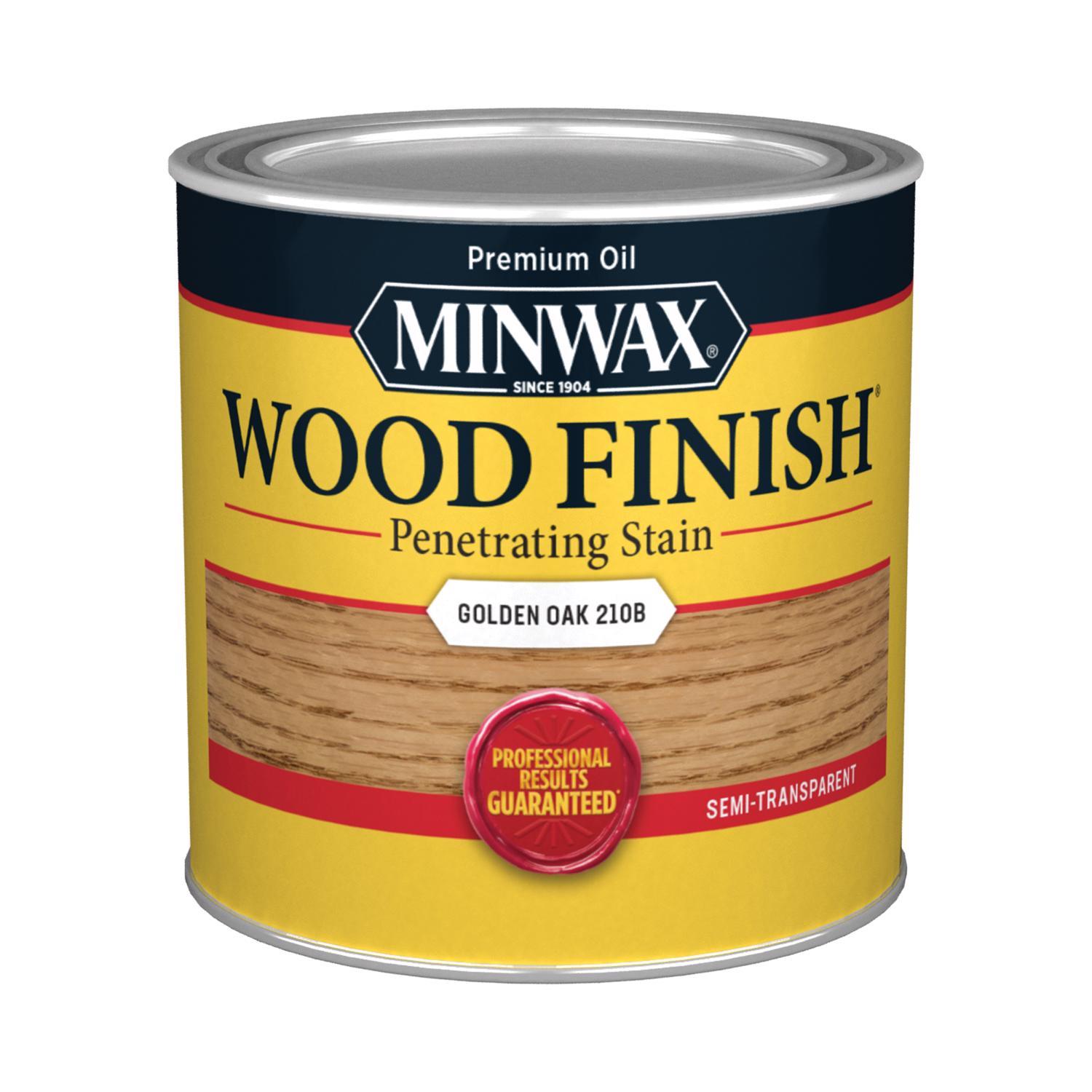 Minwax Wood Finish Semi-Transparent Golden Oak Oil-Based Penetrating Wood Stain 1/2 pt