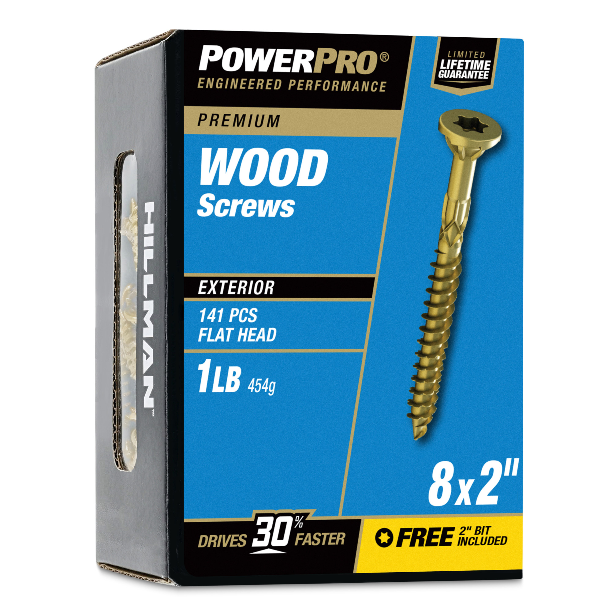 Power Pro Premium Exterior Wood Screws (#8 x 2 in.) - 141 pc