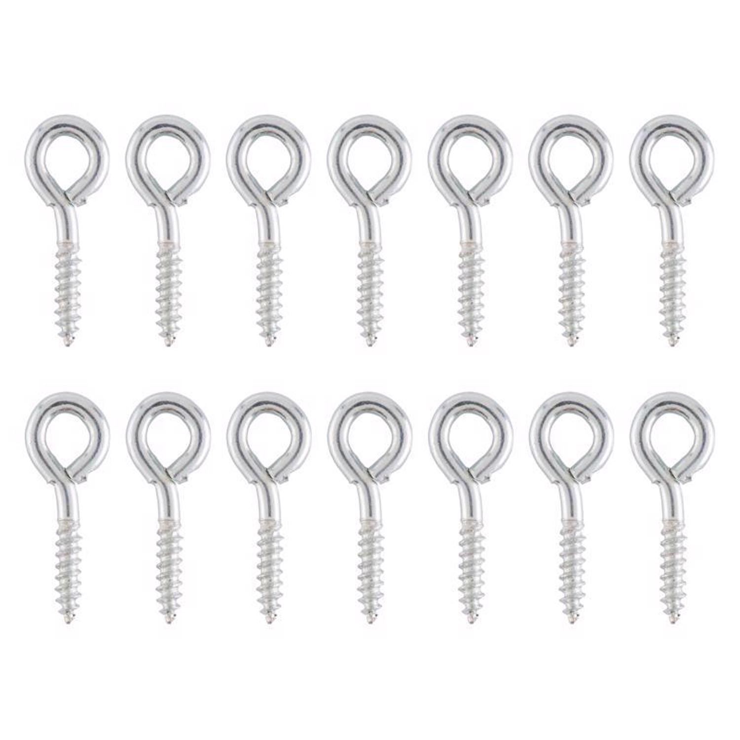 Ace 3/32 in. D X 13/16 in. L Zinc-Plated Steel Screw Eye 20 lb. cap. 14 pk