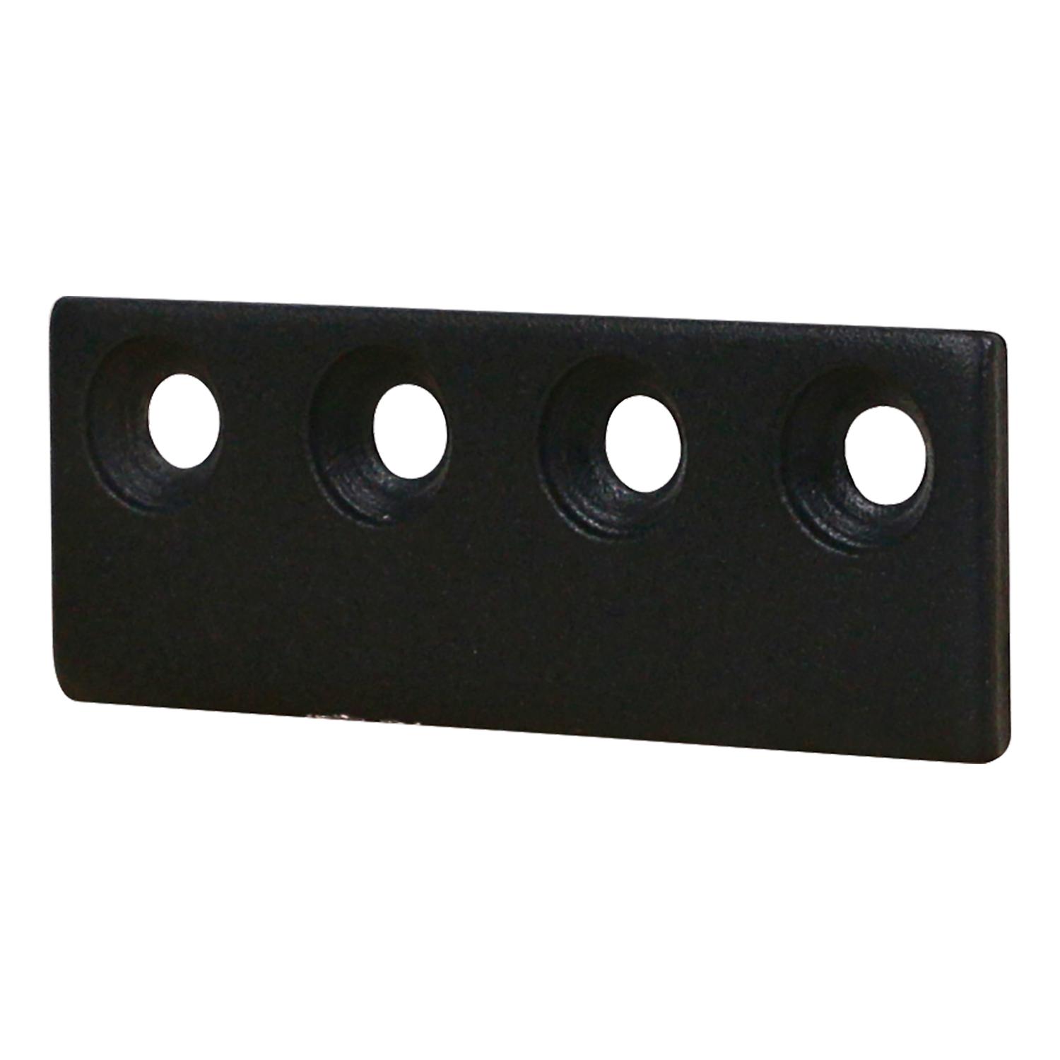 National Hardware 3-1/8 in. L Matte Black Steel Sliding Door Hardware Connecting Adapter 1 pk