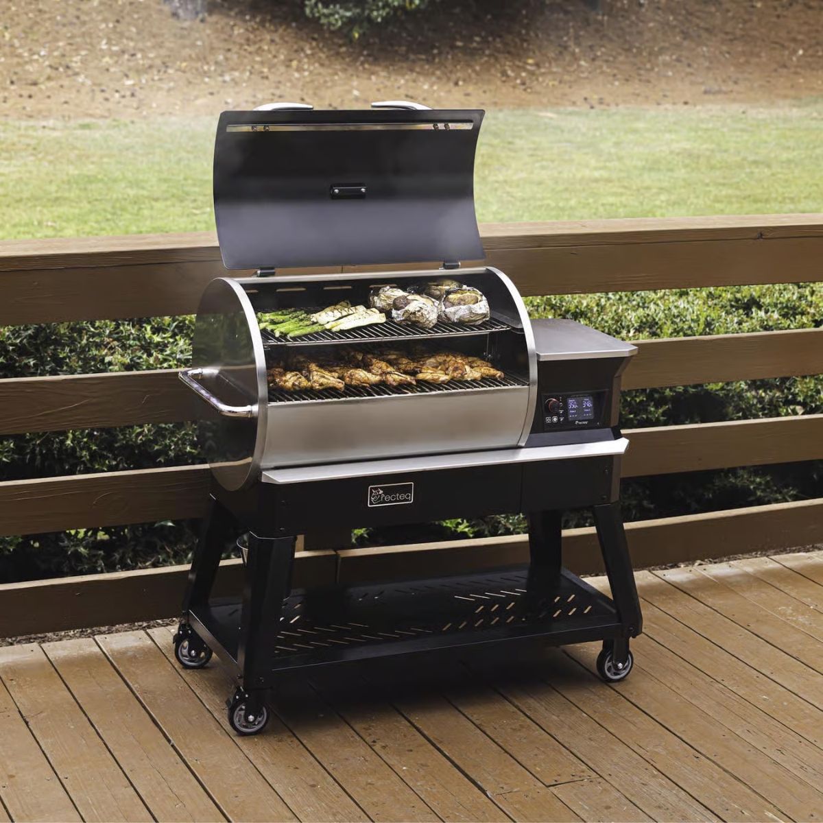 Recteq Deck Boss 900 Wood Pellet WiFi Grill and Smoker Black/Silver