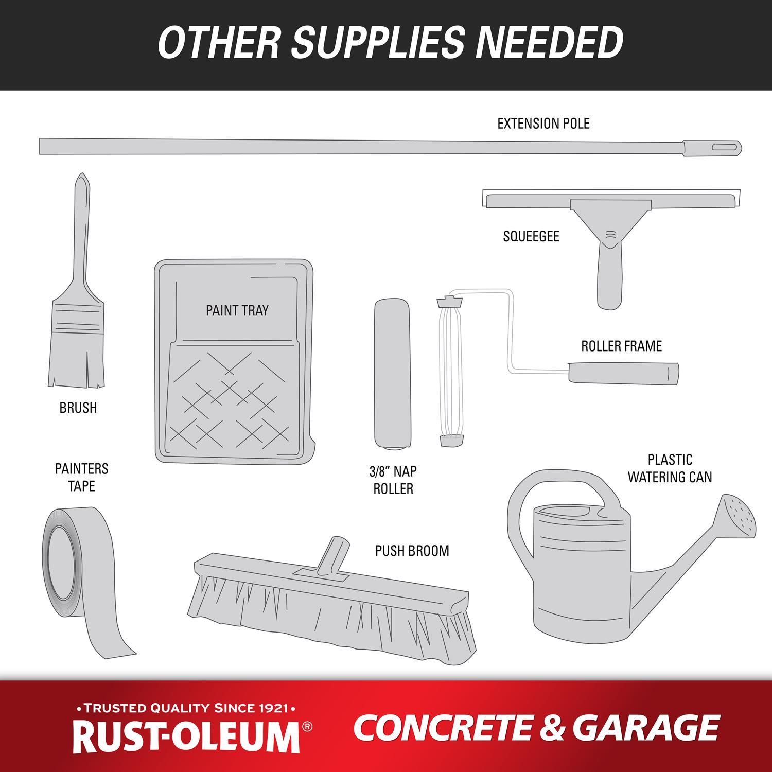 Rust-Oleum Satin Battleship Gray Acrylic Concrete and Garage Floor Paint 1 gal