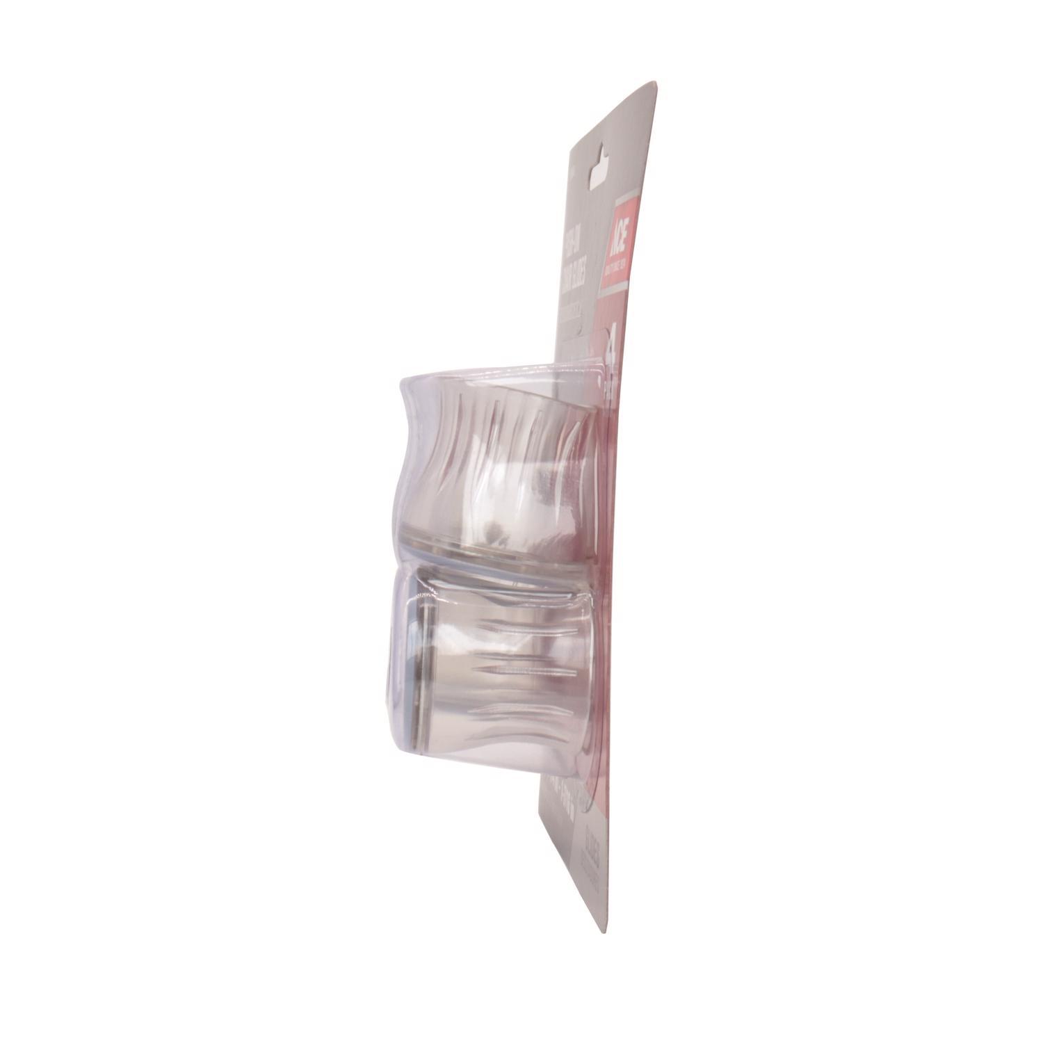 Ace Gray 1-5/8 in. Push-On Plastic Chair Glide 4 pk