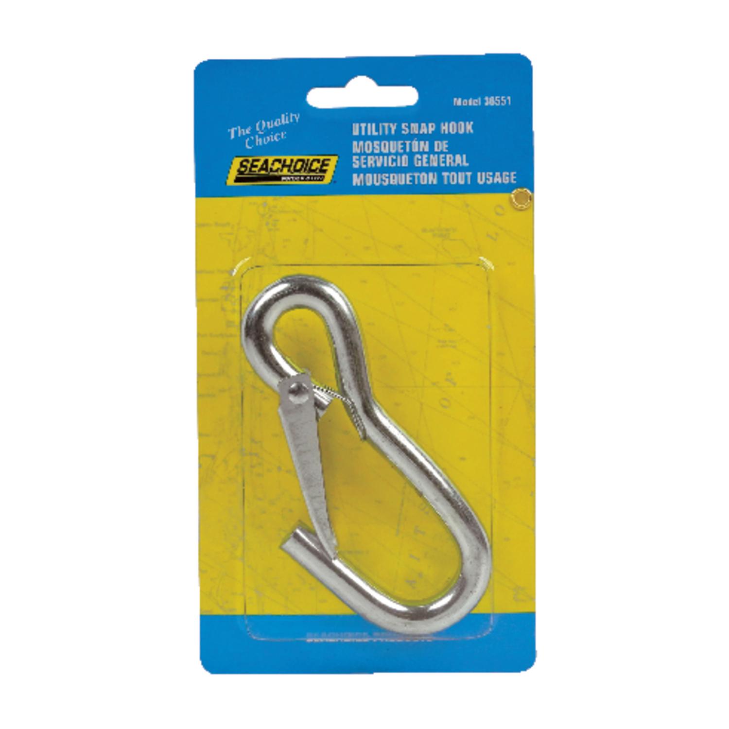Seachoice Zinc-Plated Steel 4-1/2 in. L Utility Snap Hook 1 pk