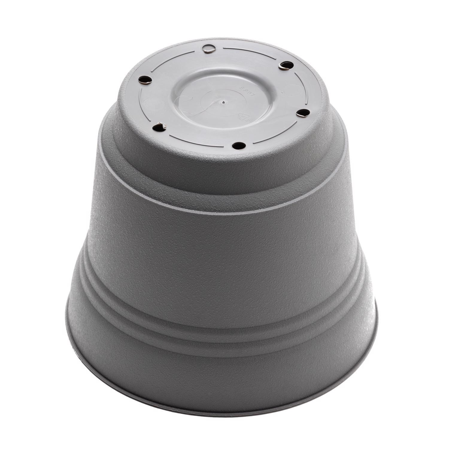 Bloem Saturn 6.5 in. H X 7.25 in. W Polyresin Traditional Planter Charcoal