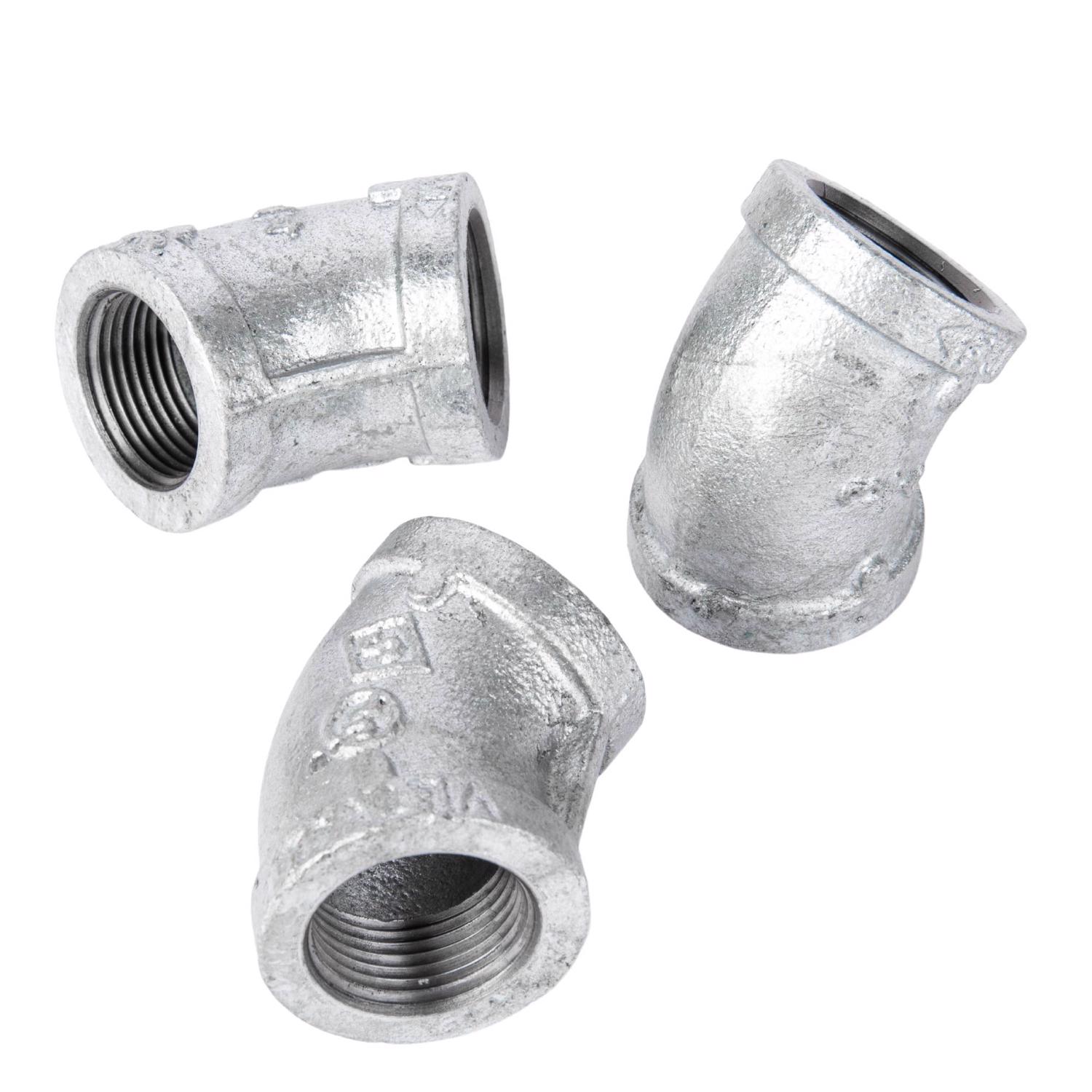 STZ Industries 1 in. FIP each X 1 in. D FIP Galvanized Malleable Iron 45 Degree Elbow