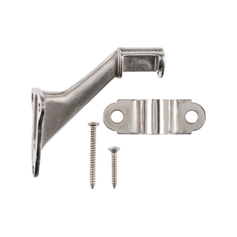 Ace Steel 3-1/2 in. Satin Nickel Hand Rail Bracket