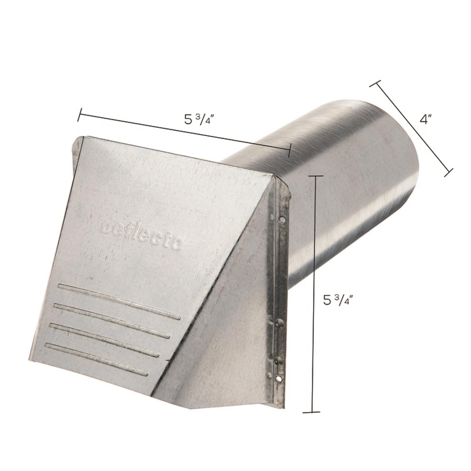 Ace 4 in. W X 6 in. L Silver Aluminum Dryer Vent Hood