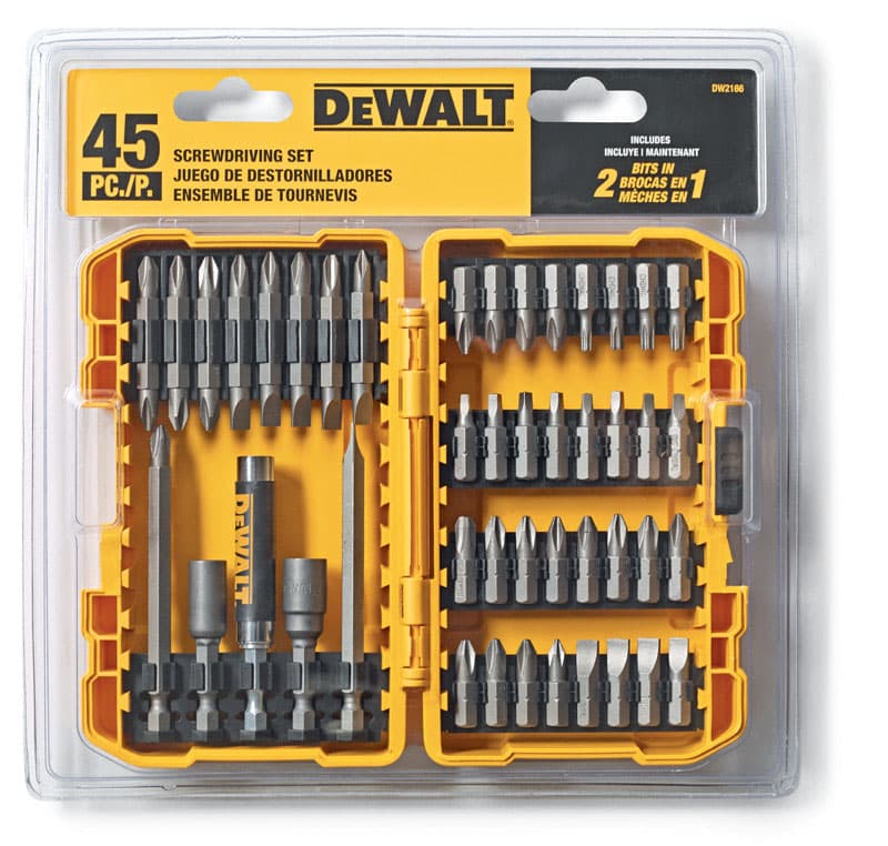 DeWalt 2 in. L Screwdriving Set Heat-Treated Steel 45 pc
