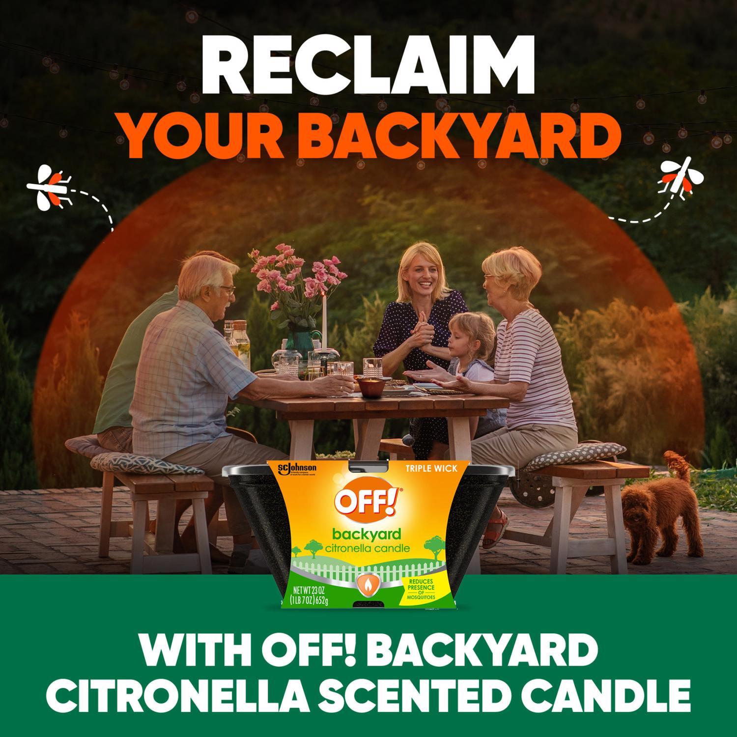 OFF! Citronella Candle Solid For Flying Insects 23 oz