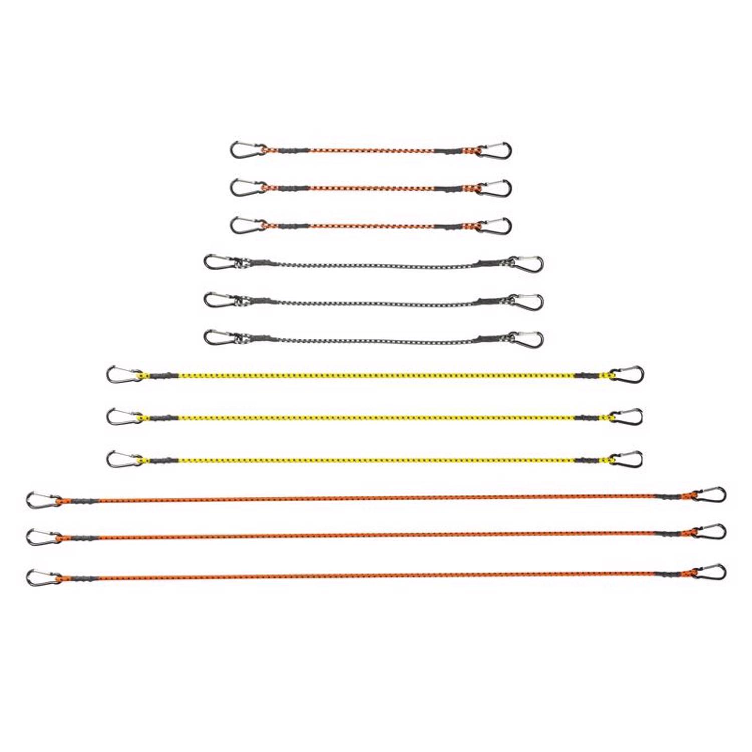 Keeper Assorted Carabiner Style Bungee Cord 18 in. L X 0.315 in. 12 pk