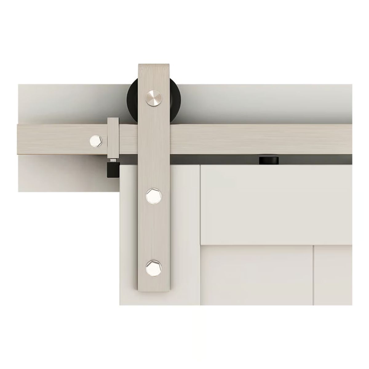 National Hardware 72 in. L Satin Nickel Silver Steel Barn Door Hanger Kit 1 Piece