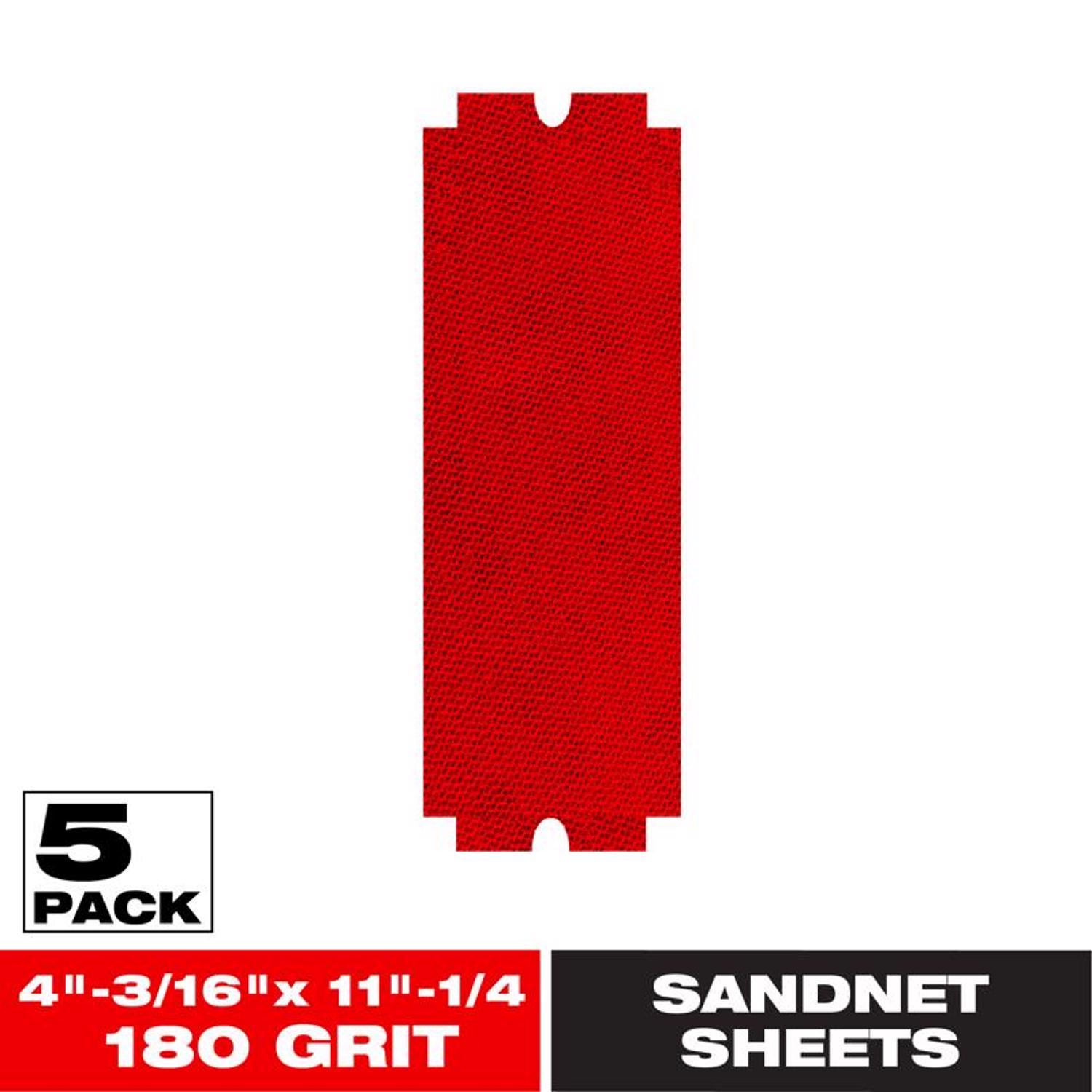 Diablo SandNet 11-1/4 in. L X 4-3/16 in. W 180 Grit Ceramic Sanding Sheet 5 pk