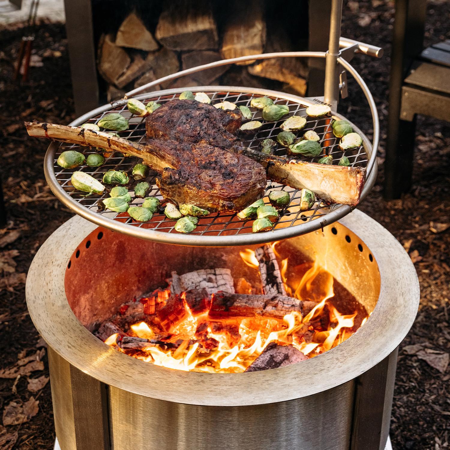 Breeo Outpost 24 Silver Camp Grill 34 in. H X 27 in. W 1 pk