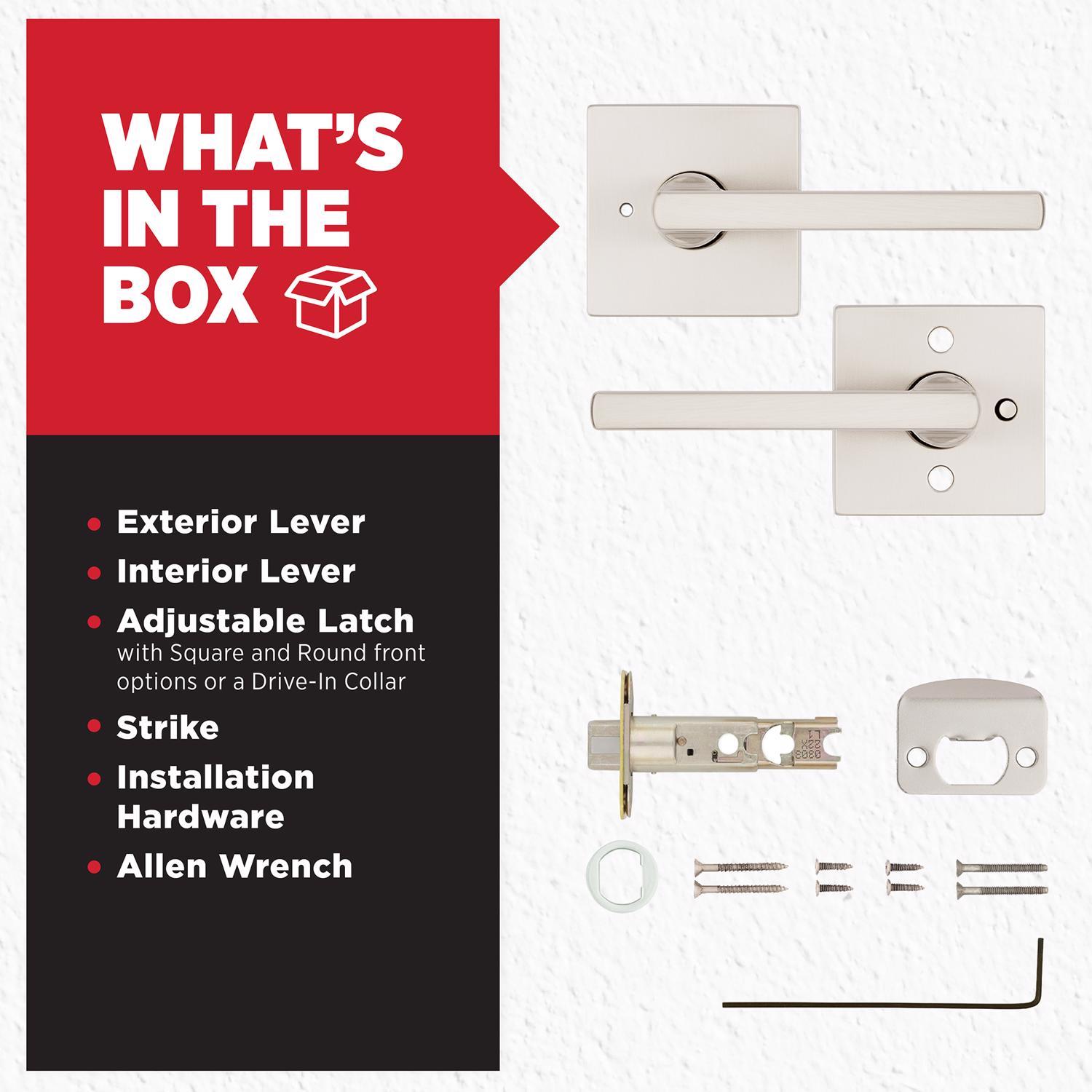 Kwikset Halifax Satin Nickel Privacy Lever