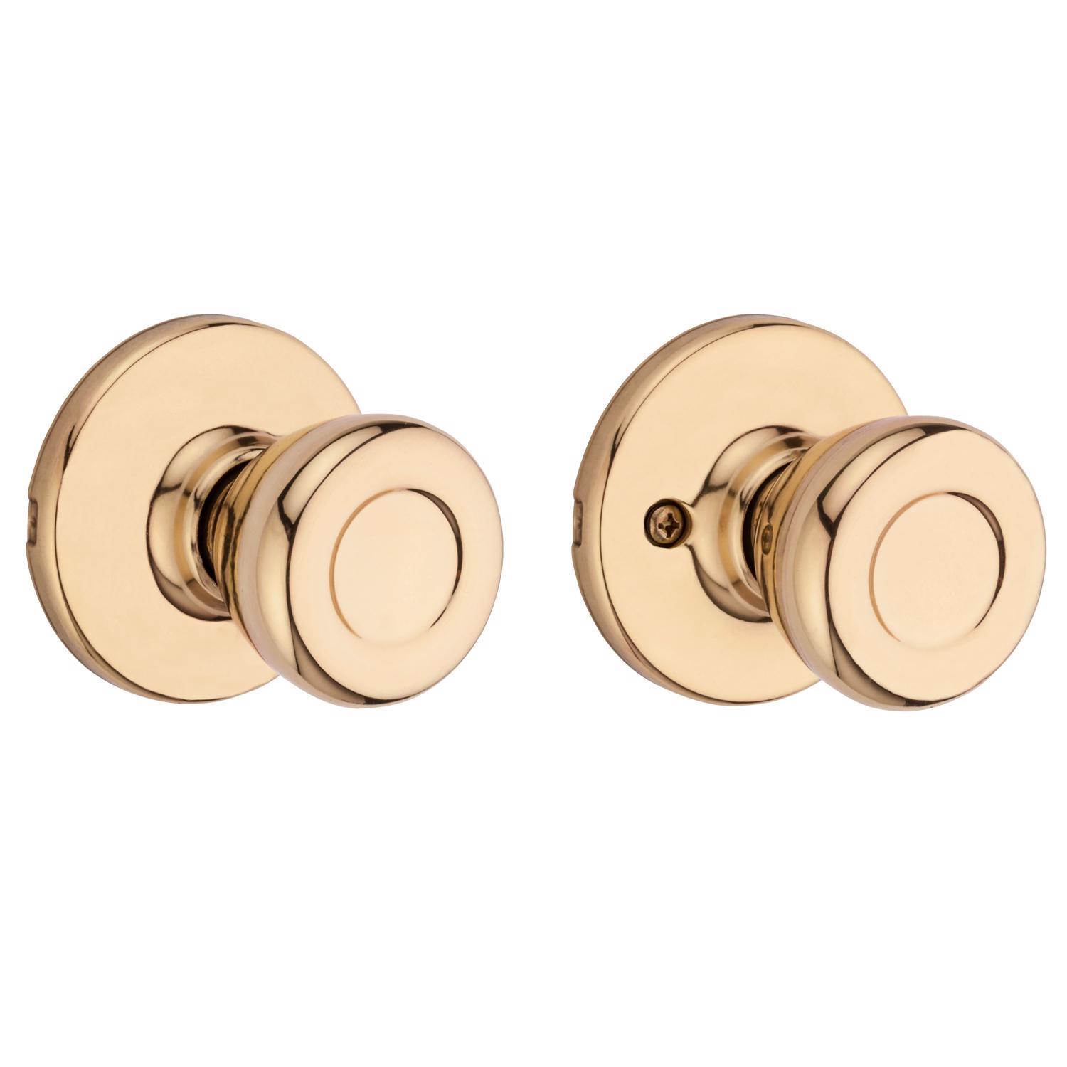 Kwikset Tylo Polished Brass Passage Door Knob Right or Left Handed