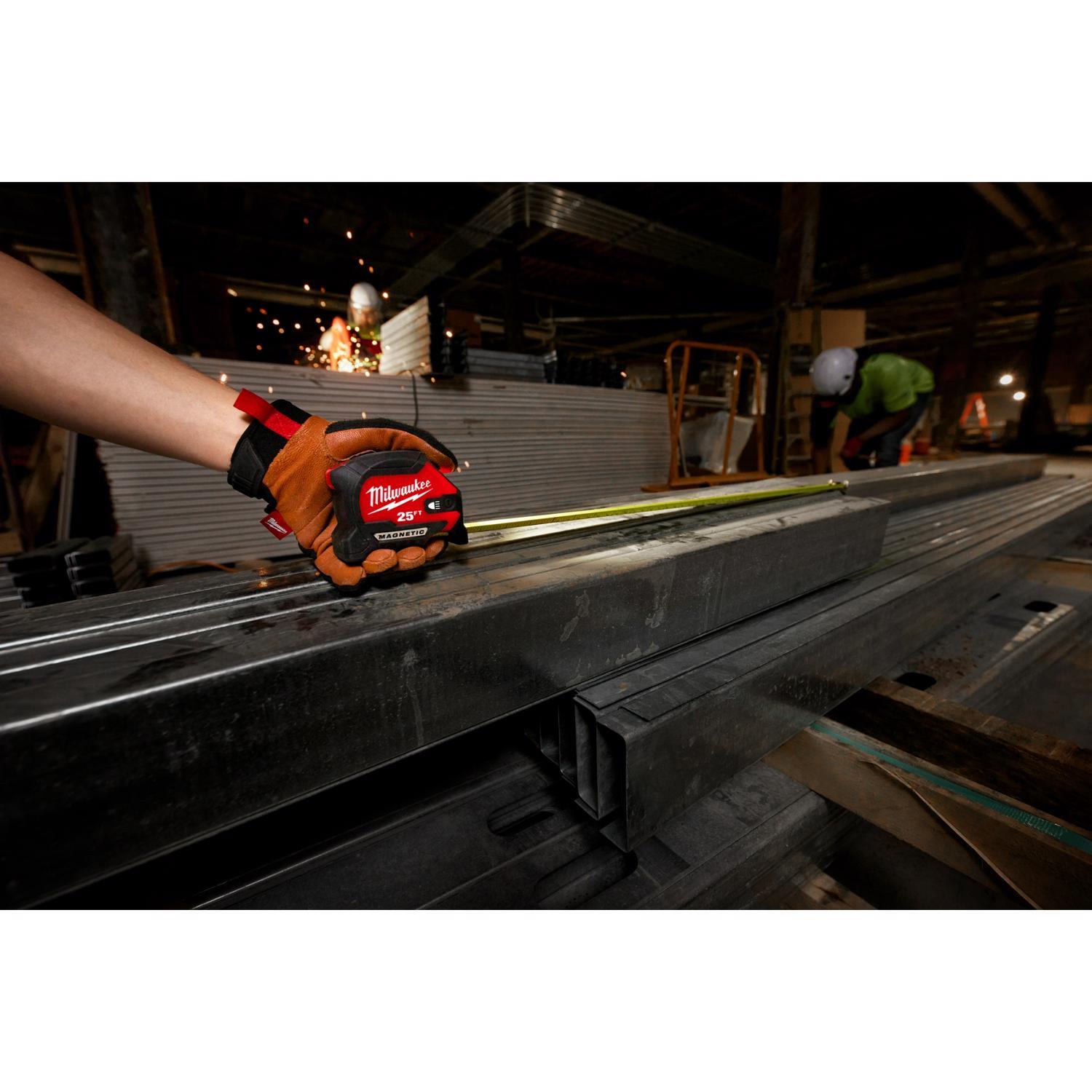 Milwaukee 25 ft. L X 2.05 in. W Compact Wide Blade with LED Light Magnetic Tape Measure 1 pk
