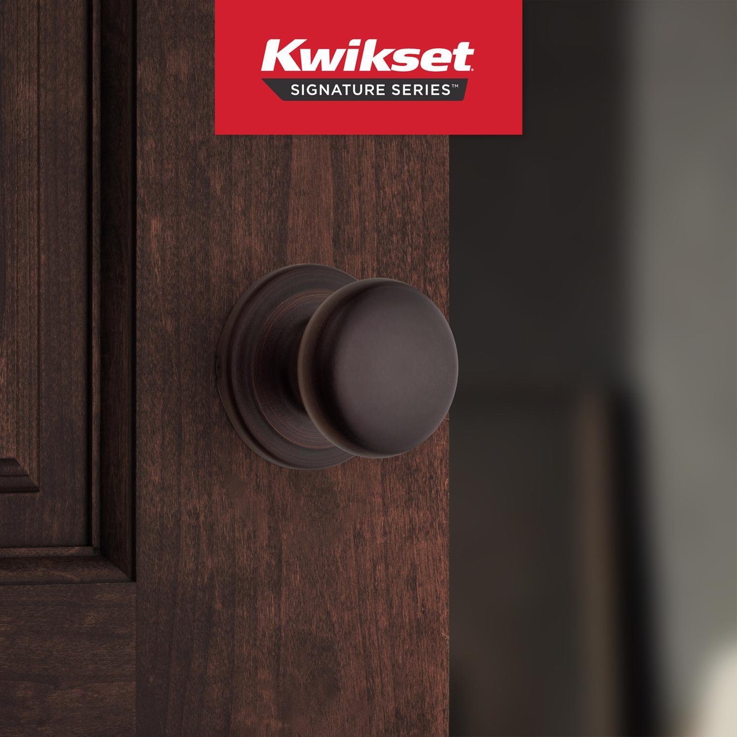 Kwikset Juno Venetian Bronze Passage Door Knob 1-3/4 in.