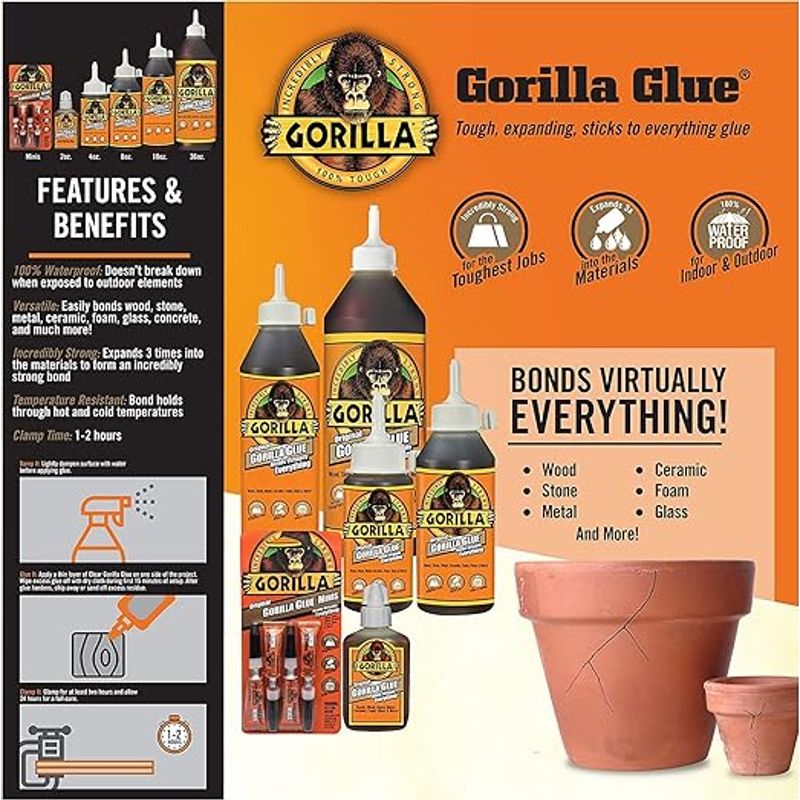 The Gorilla Glue Company 5000201 2 Oz Original Gorilla Glue