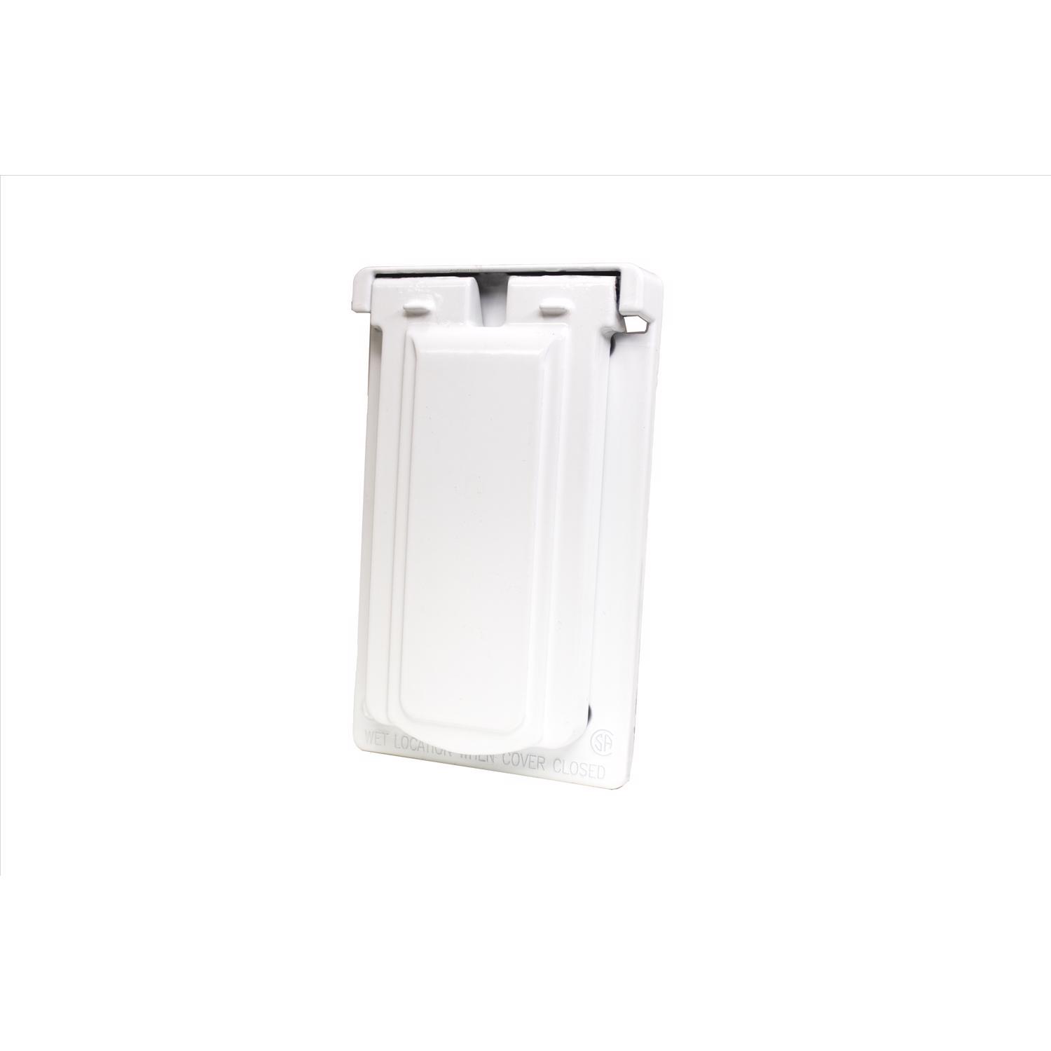 Sigma Engineered Solutions Rectangle Die-Cast Metal 1 gang 4.57 in. H X 2.83 in. W Vertical GFCI Cov