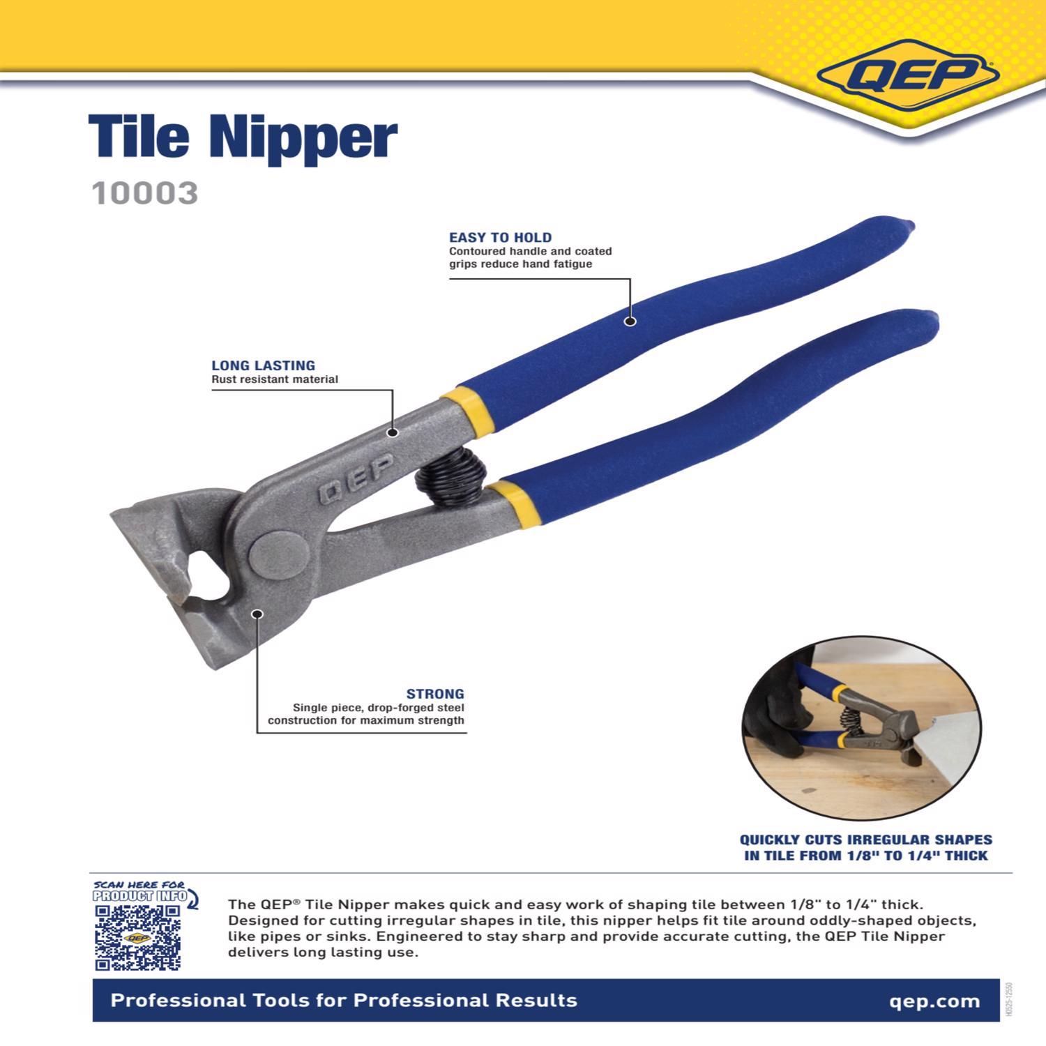 QEP 1 in. H X 0.9 in. W X 8.5 in. L Steel Tile Nipper 1 pk