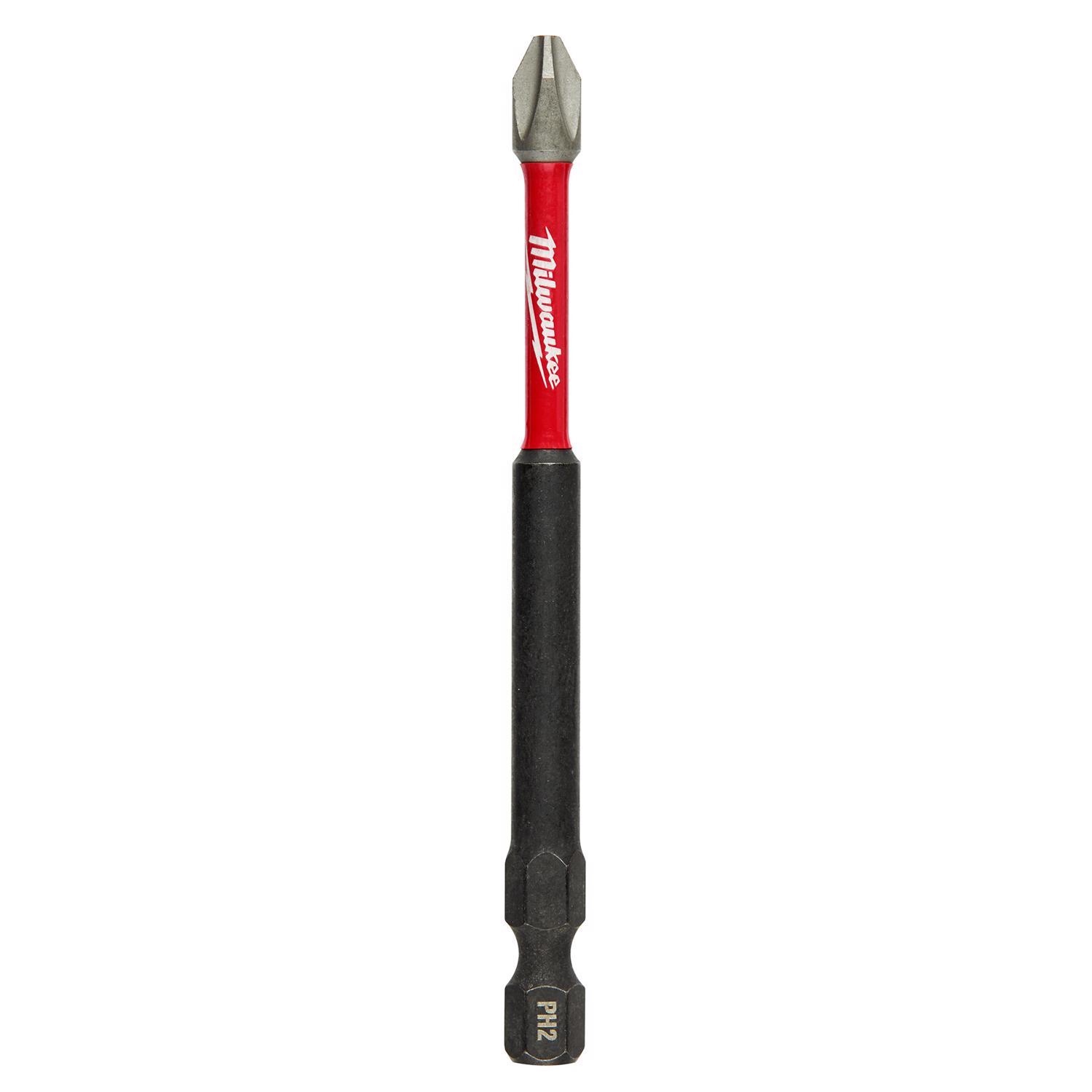 Milwaukee Shockwave Phillips PH2 Sizes X 3-1/2 in. L Power Bit Alloy Steel 25 pc