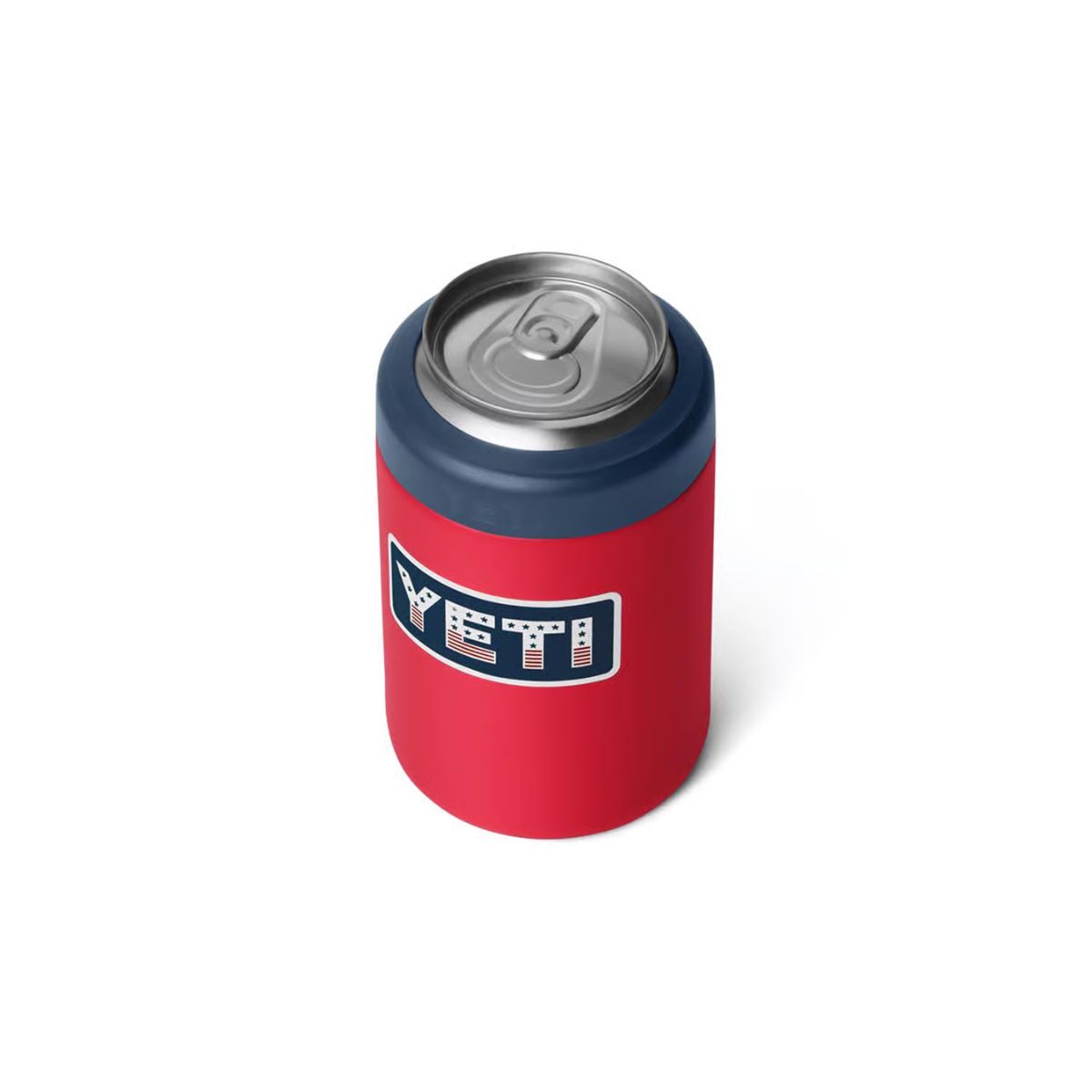 YETI Rambler 12 oz Rescue Red Patriotic BPA Free Badge Colster Can Insulator