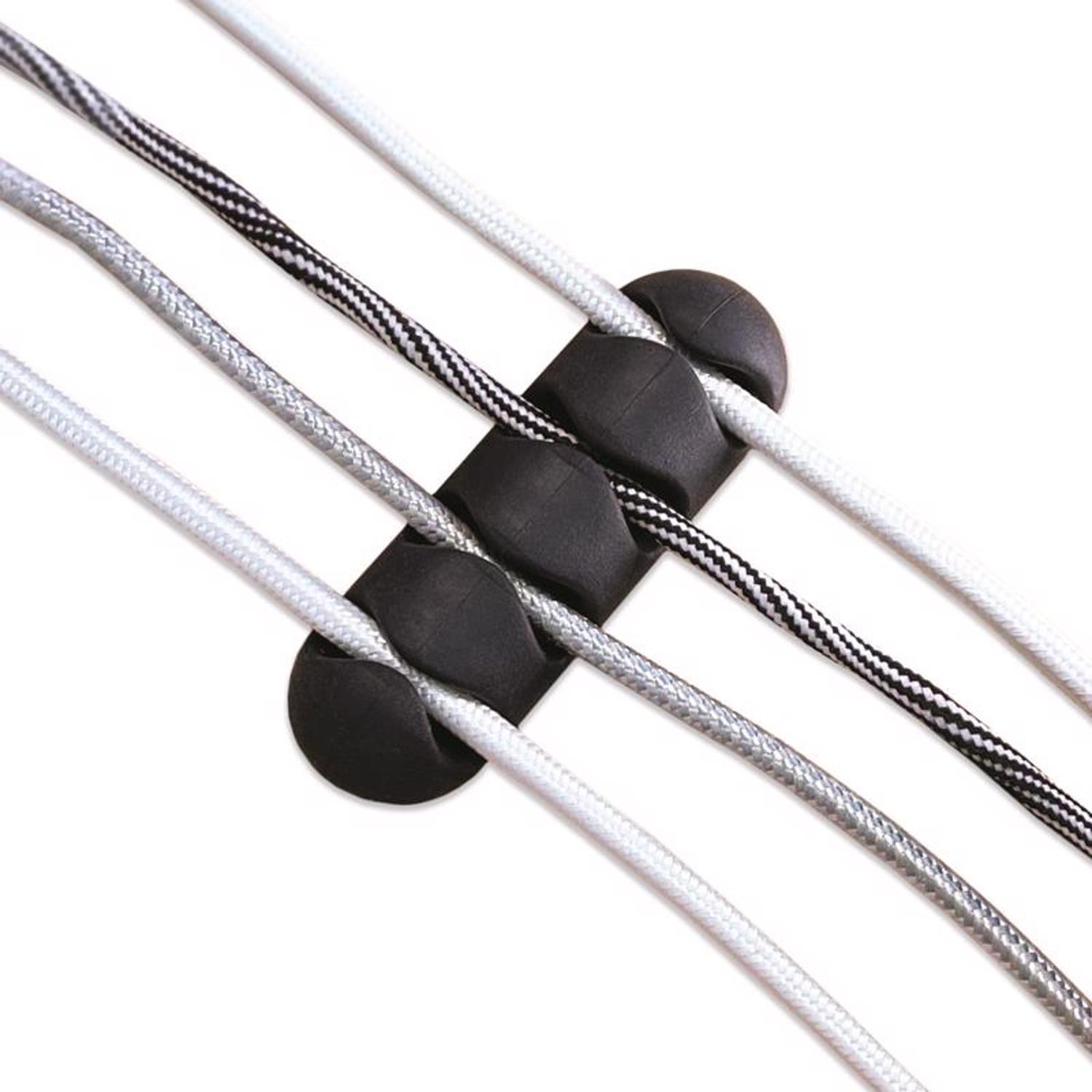 Wrap-It Cable Clips 1 in. L Black Silicone Cable Clip