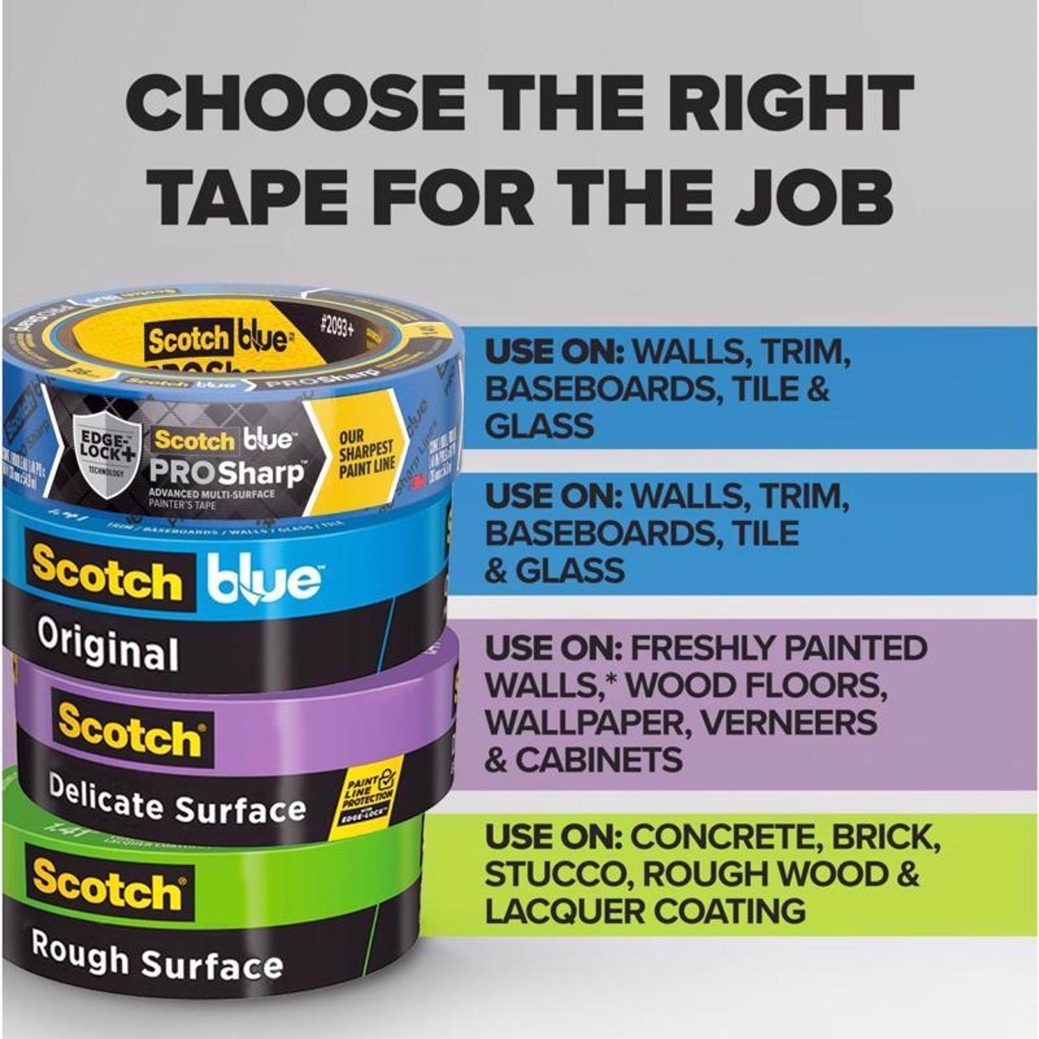 ScotchBlue Edge-Lock 0.94 in. W X 60 yd L Blue Medium Strength Painter's Tape 1 pk