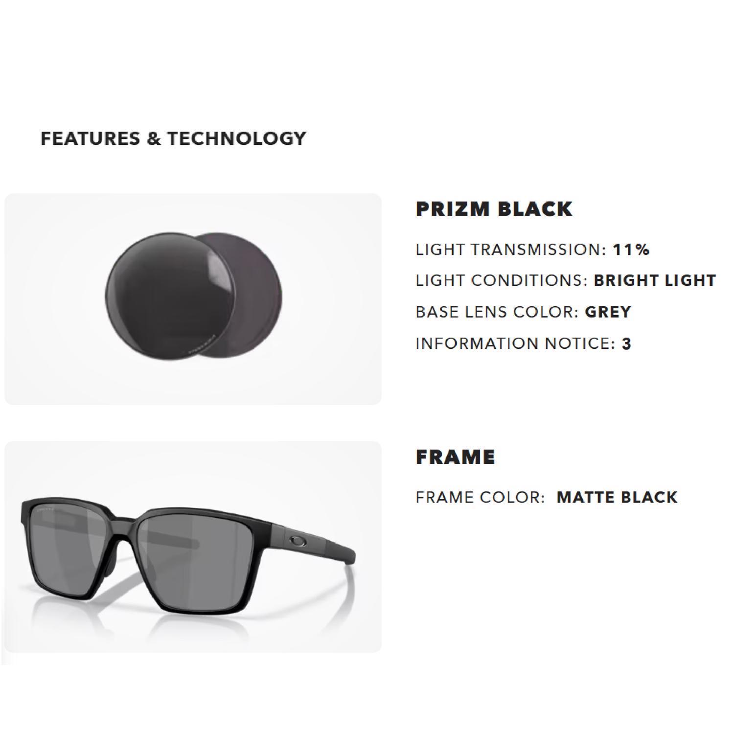 Oakley Actuator SQ Sunglasses Men's Matte Black Frame Prizm Black Lens