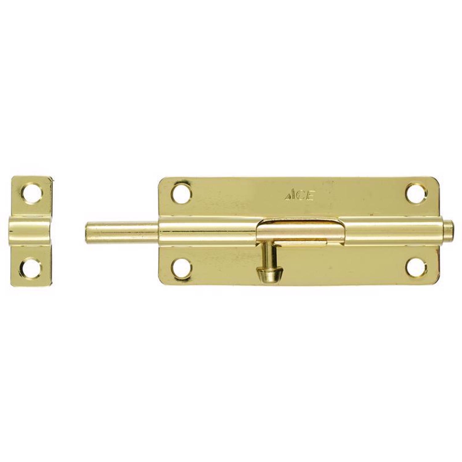 Ace 5 in. L Brass-Plated Steel Barrel Bolt 1 pk