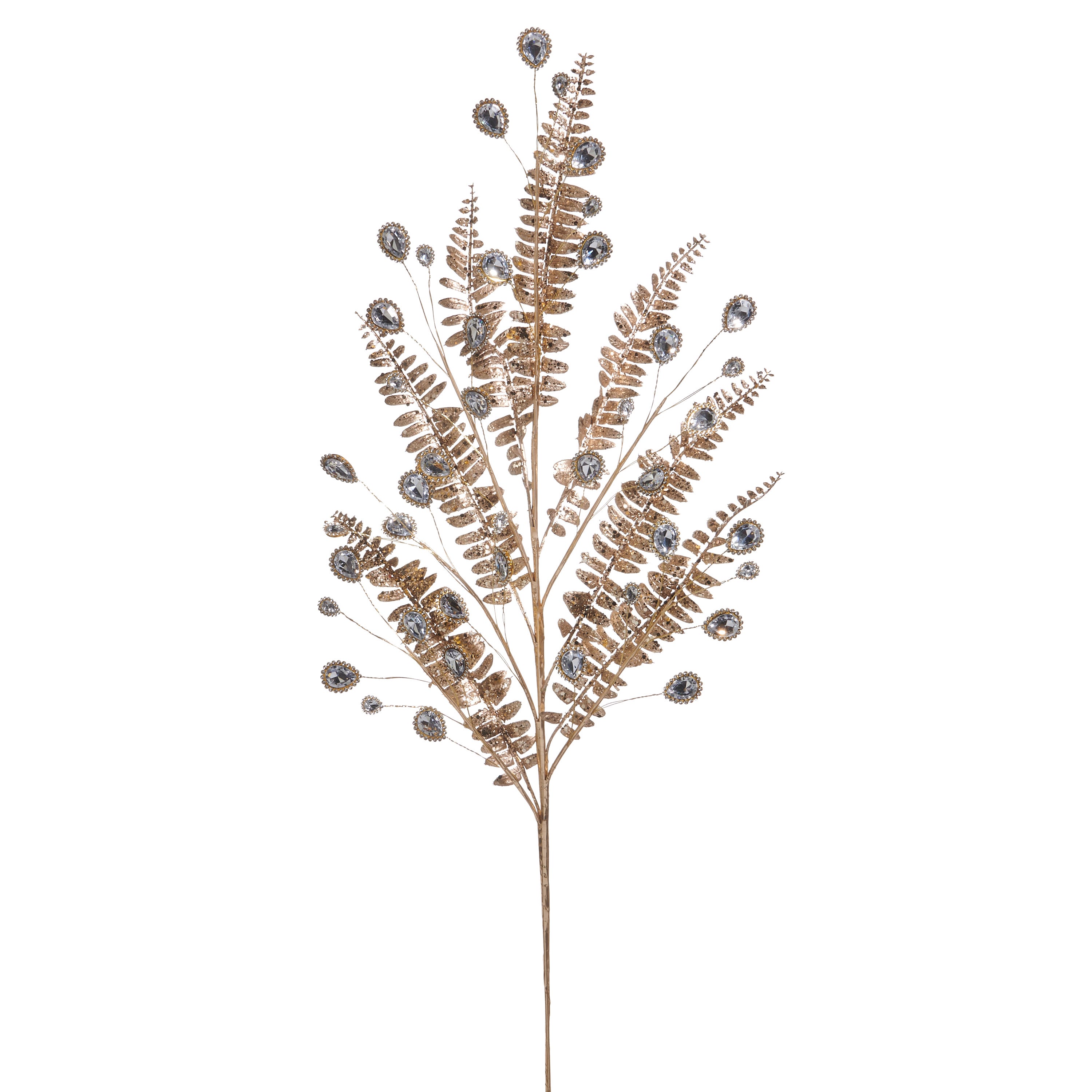 Raz Imports 32 in. Gold Jeweled Fern Spray
