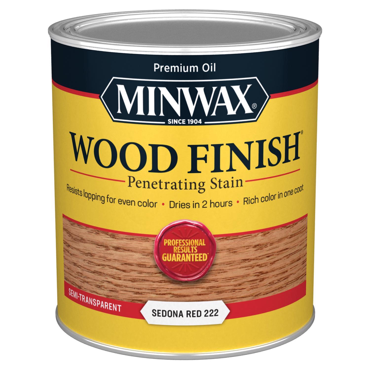 Minwax Wood Finish Semi-Transparent Sedona Red Oil-Based Penetrating Wood Stain 1 qt