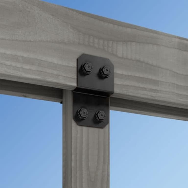 Simpson Strong-Tie APVDJT2-6 Outdoor Accents® Avant Collection™ 5 in. ZMAX®, Black Powder-Coated Deck Joist Tie for 2X, 12-Pack