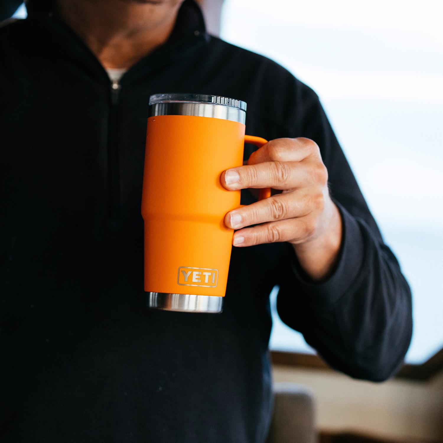 YETI Rambler 20 oz King Crab Orange BPA Free Insulated Tumbler with Travel Lid