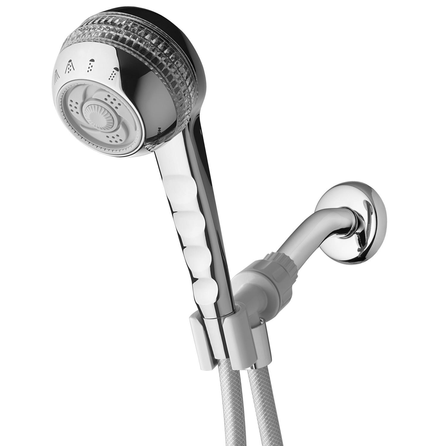 Waterpik PowerSpray Plus Chrome 4 settings Handheld Showerhead 1.8 gpm