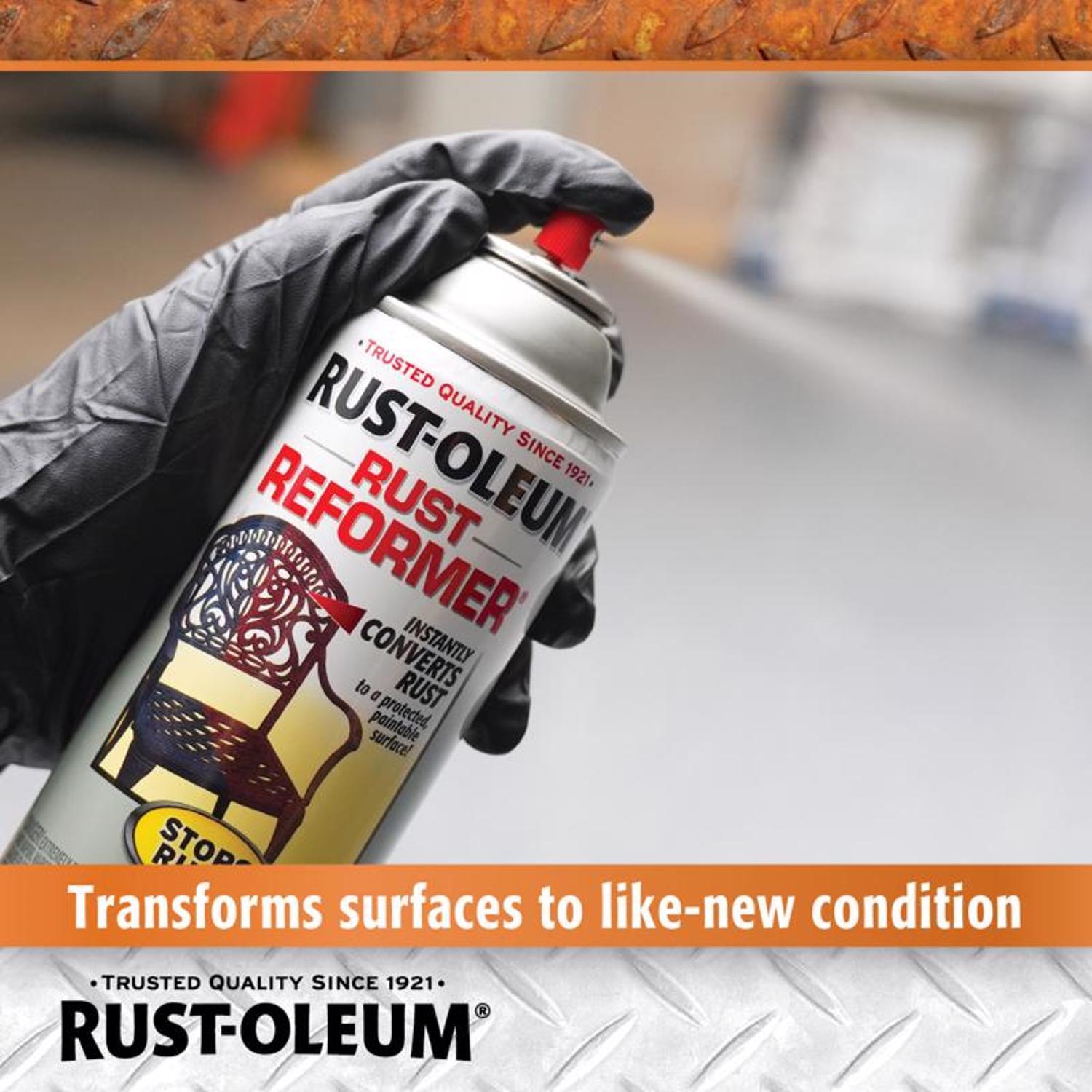 Rust-Oleum Stops Rust Indoor and Outdoor Flat Black Rust Reformer 10.25 oz